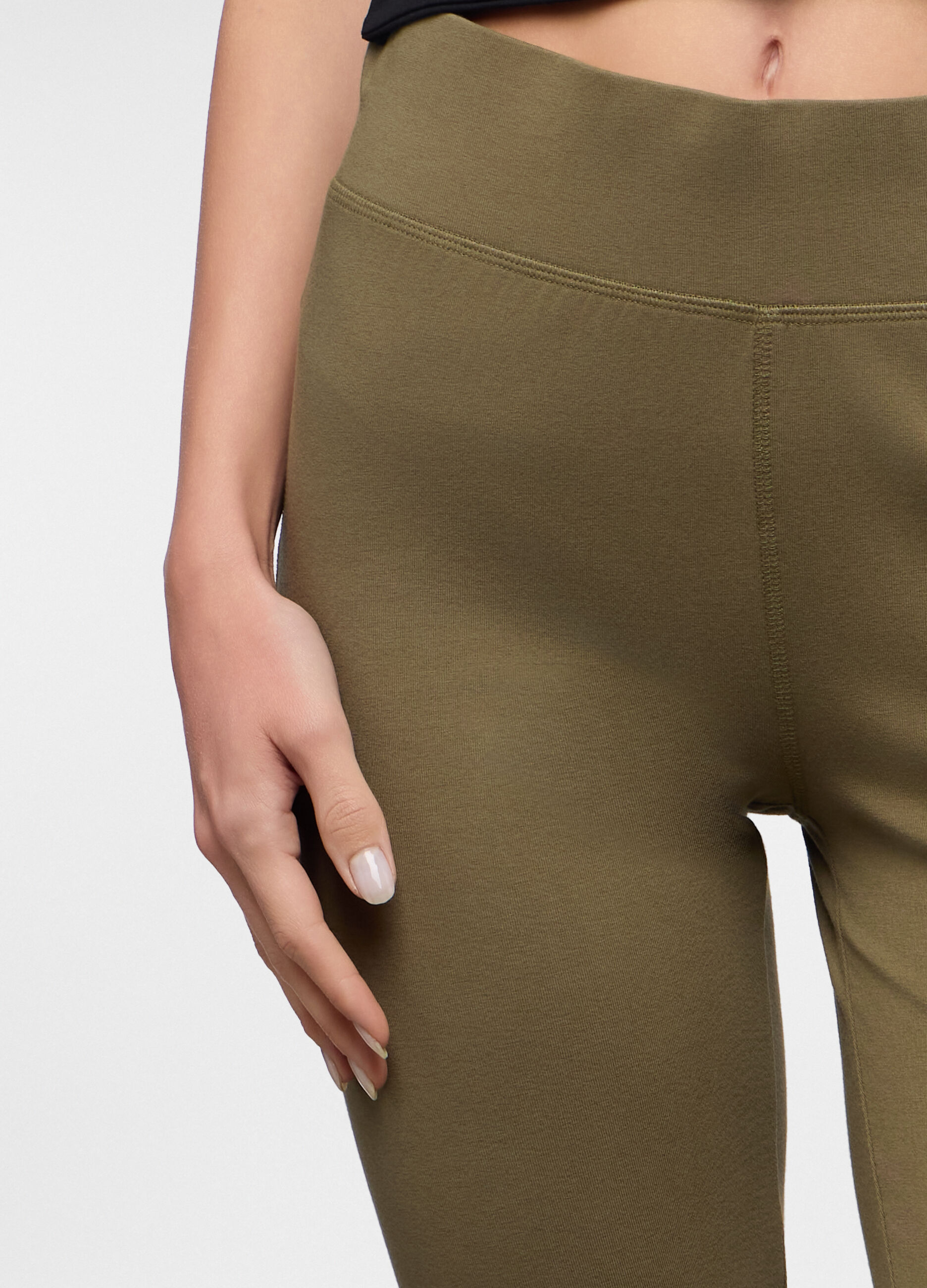 Leggings Capri in jersey di cotone stretch donna_2