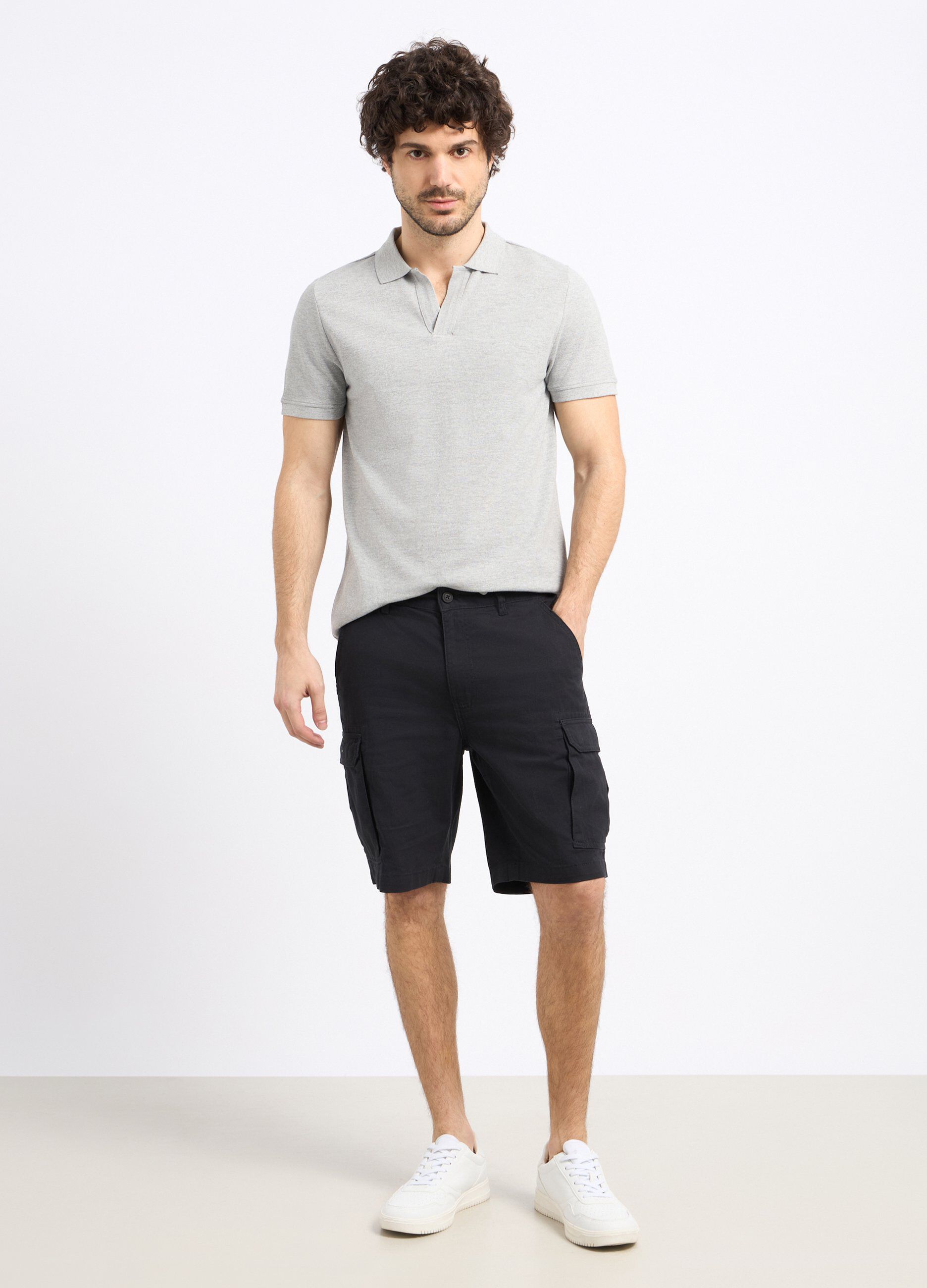Shorts cargo in puro cotone uomo_0