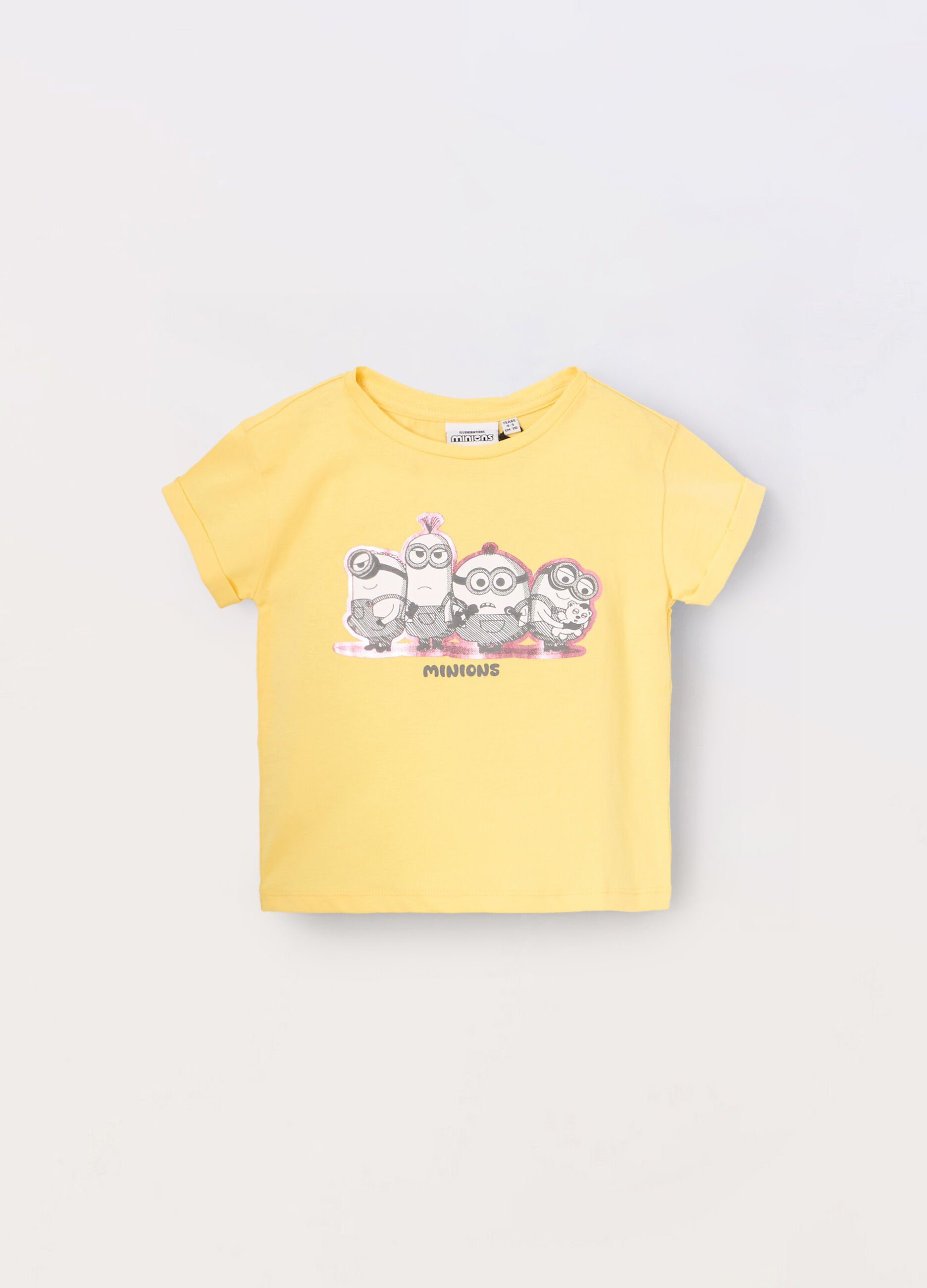 T-shirt Minions in puro cotone bambina
