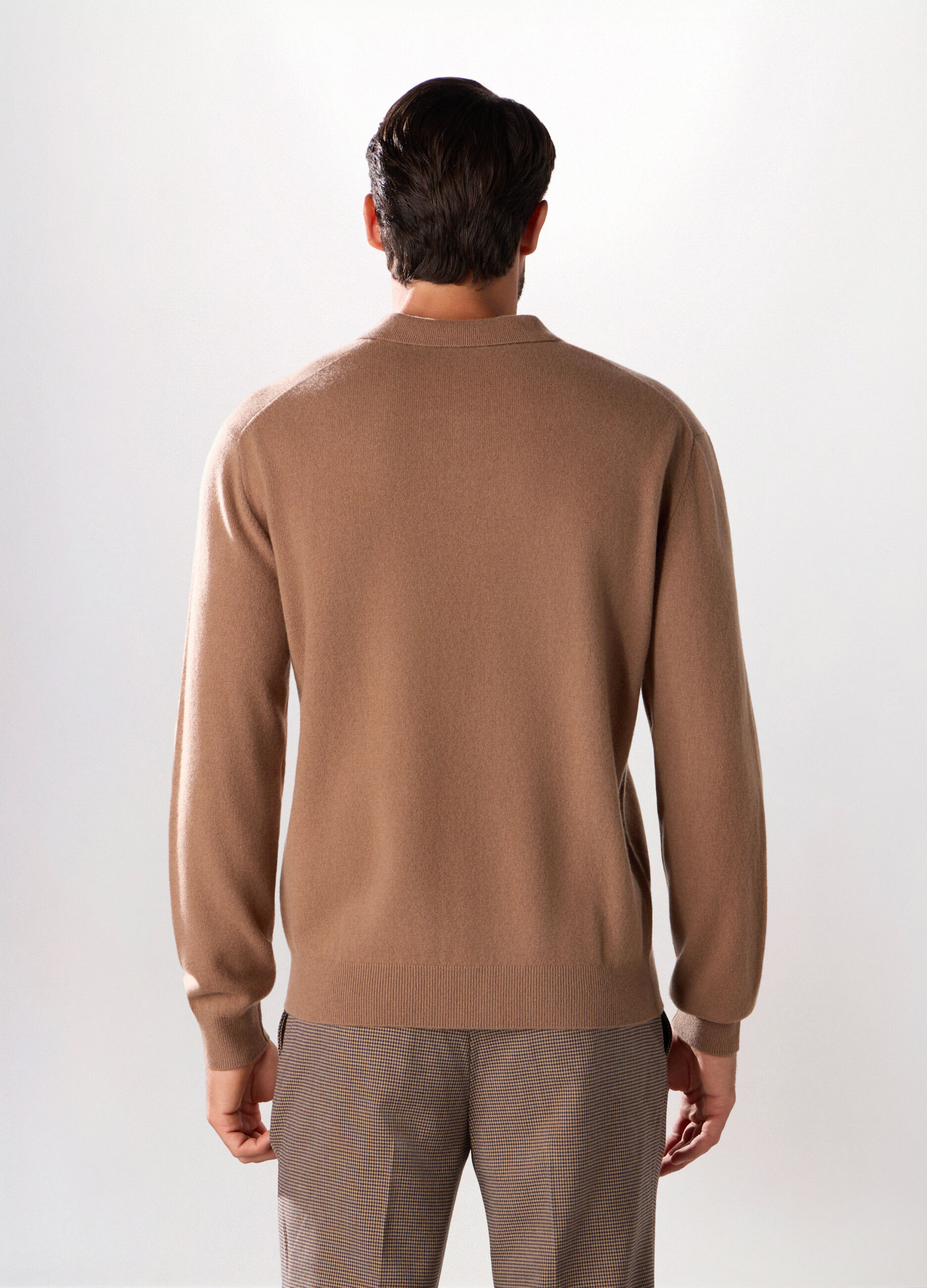 Polo a maniche lunghe in lambswool uomo_1