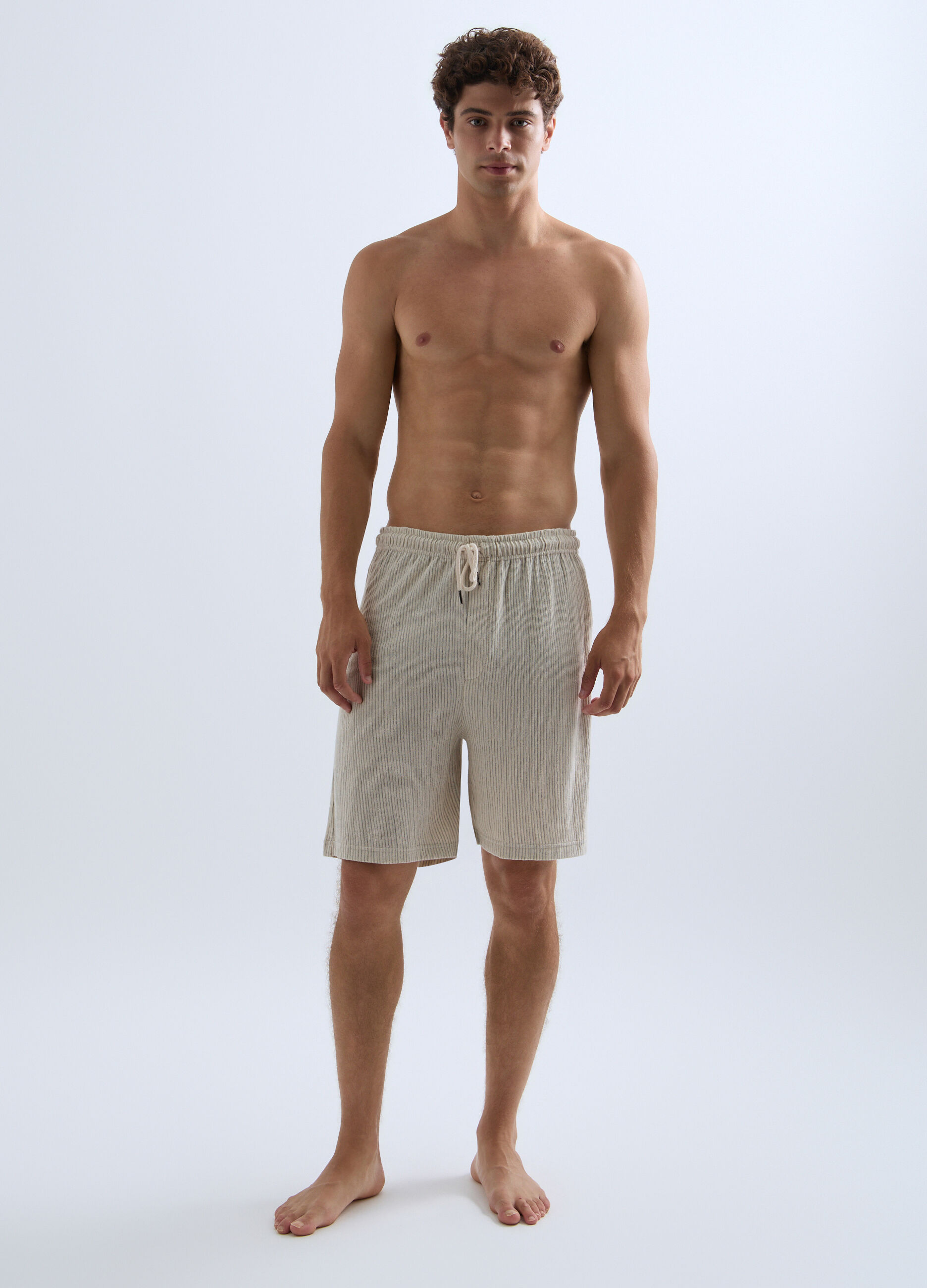 Short pigiama in misto cotone uomo_0