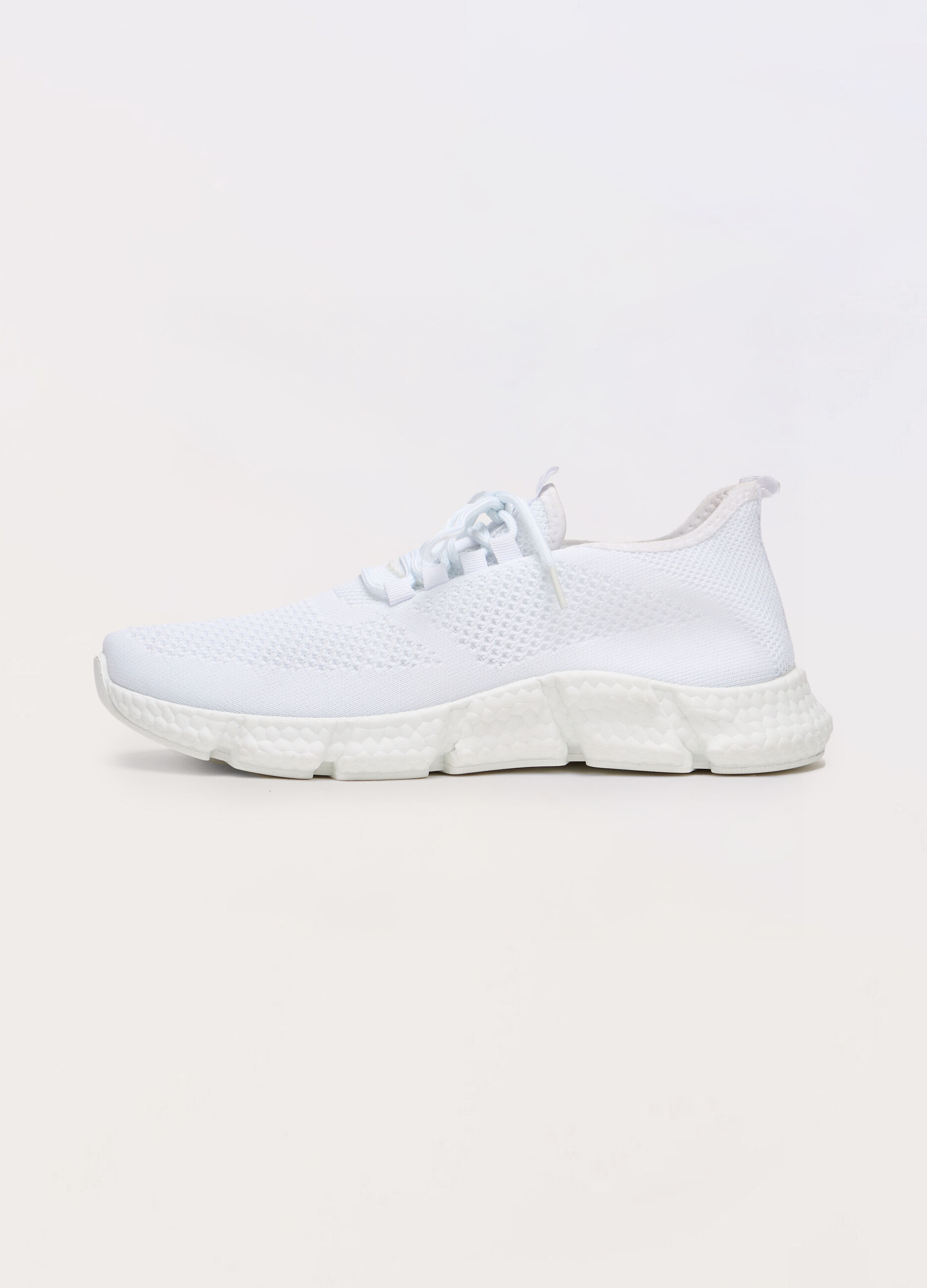 Sneaker con lacci in maglia uomo_0