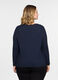 T-shirt con scollo a V in jersey slub donna curvy_1