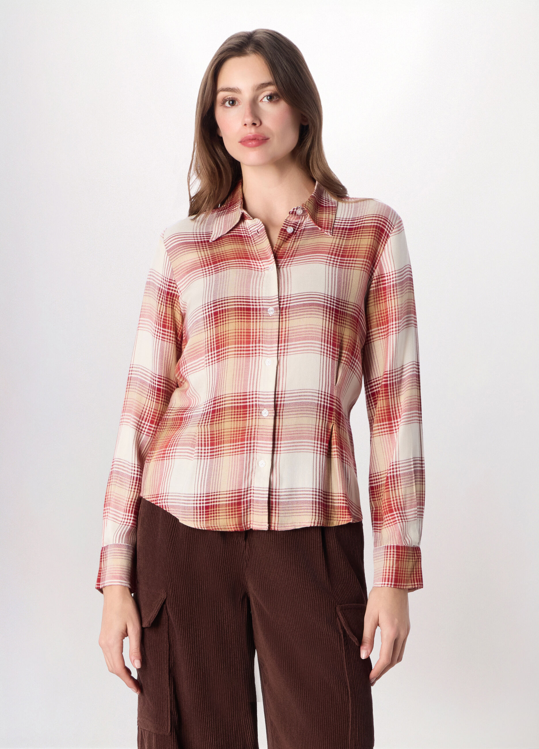 Camicia in flanella di pura viscosa donna_0