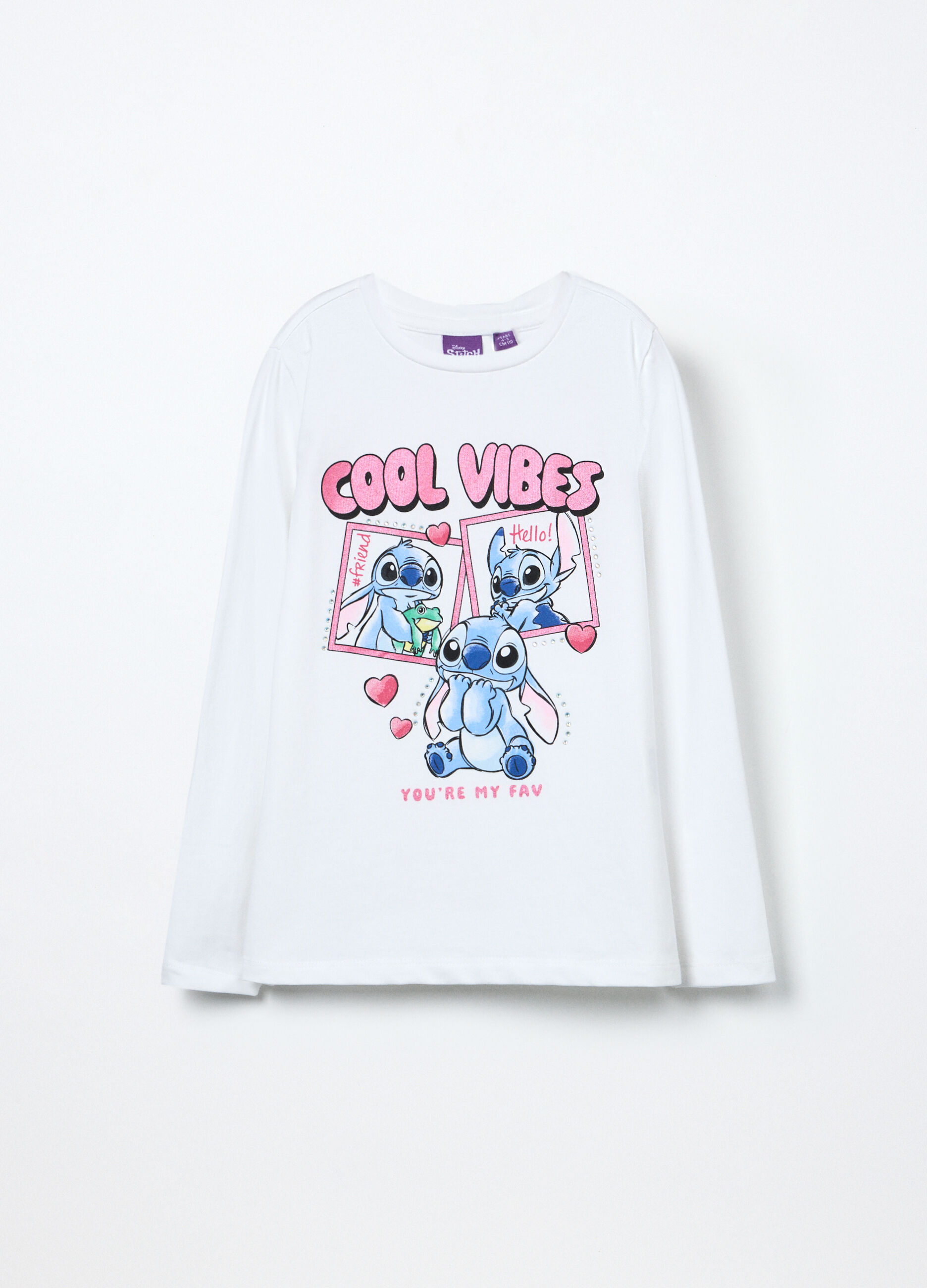 T-shirt in jersey di cotone stretch bambina_0