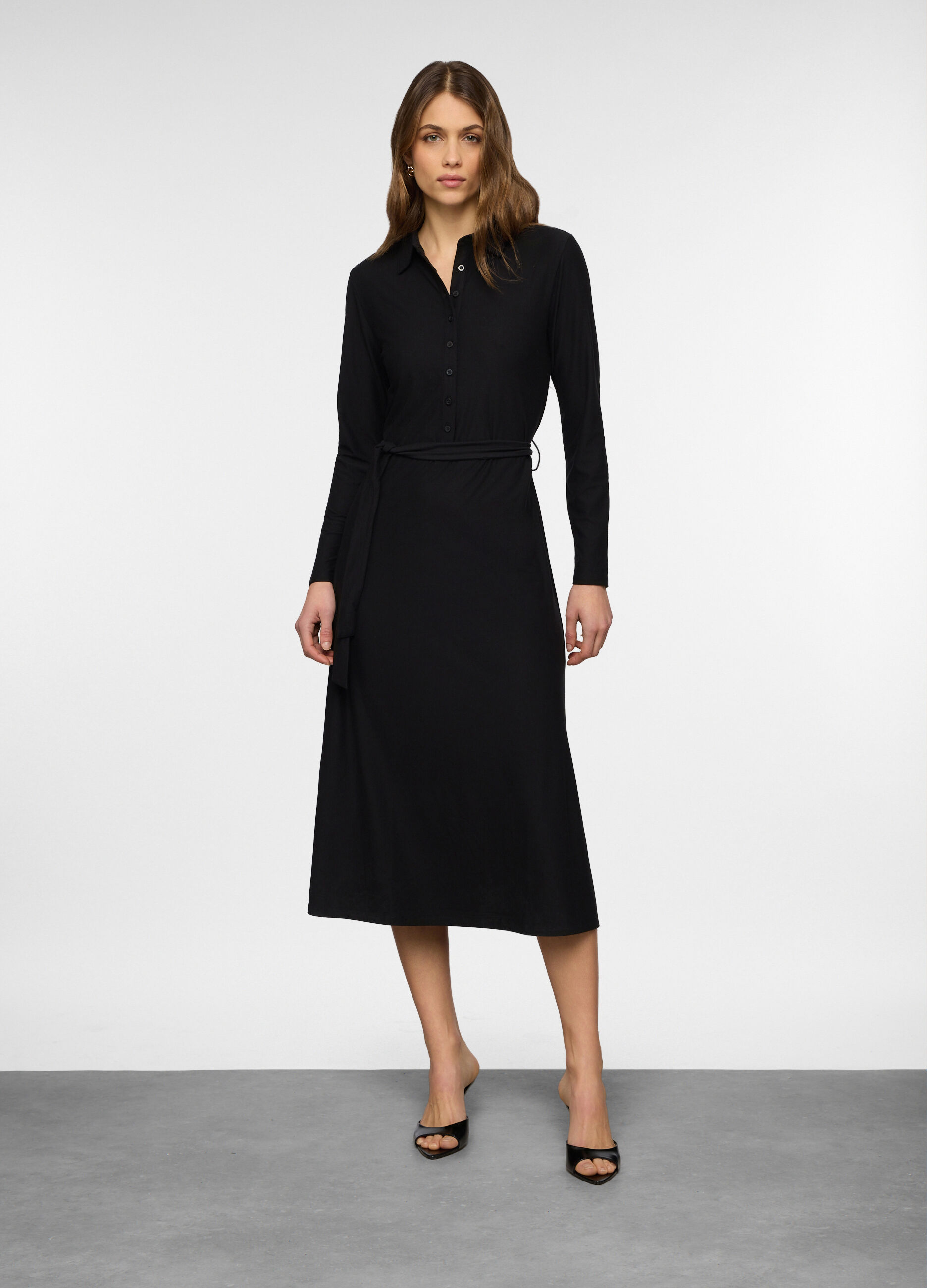 Vestito lungo in jersey stretch donna_0