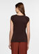 T-shirt girocollo in costina donna_1
