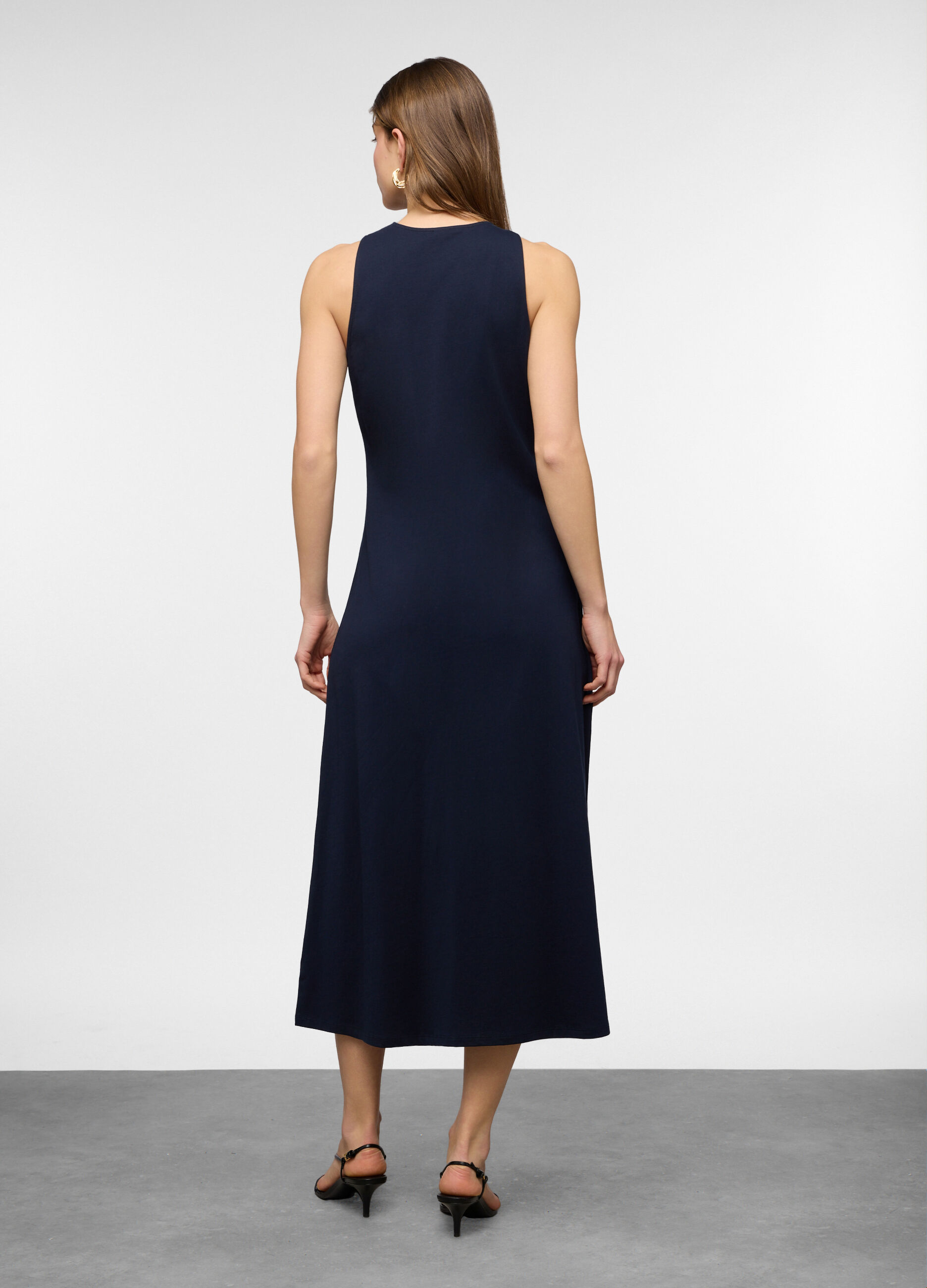Abito lungo con cut out donna_1