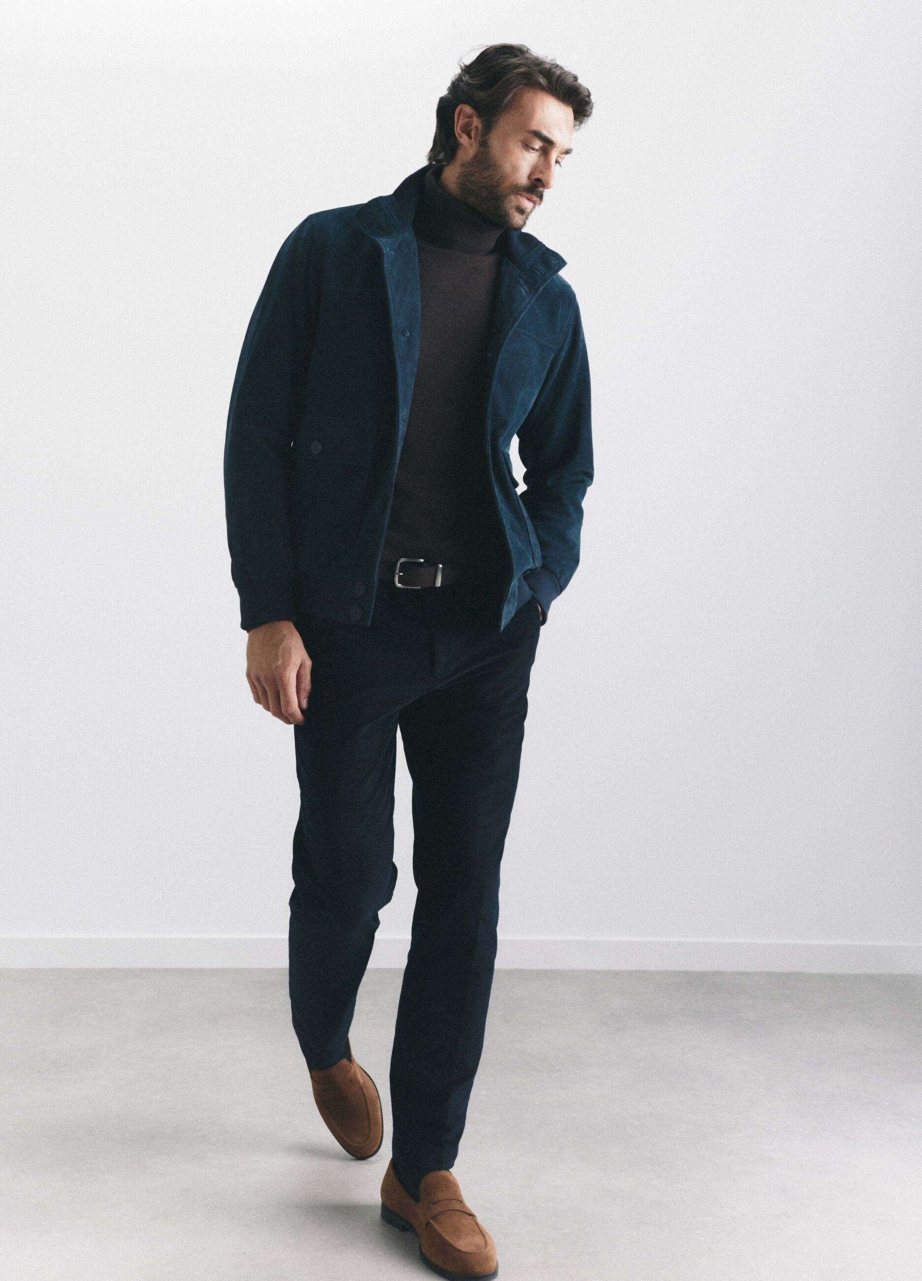 Maglione a collo alto in lambswool uomo_1
