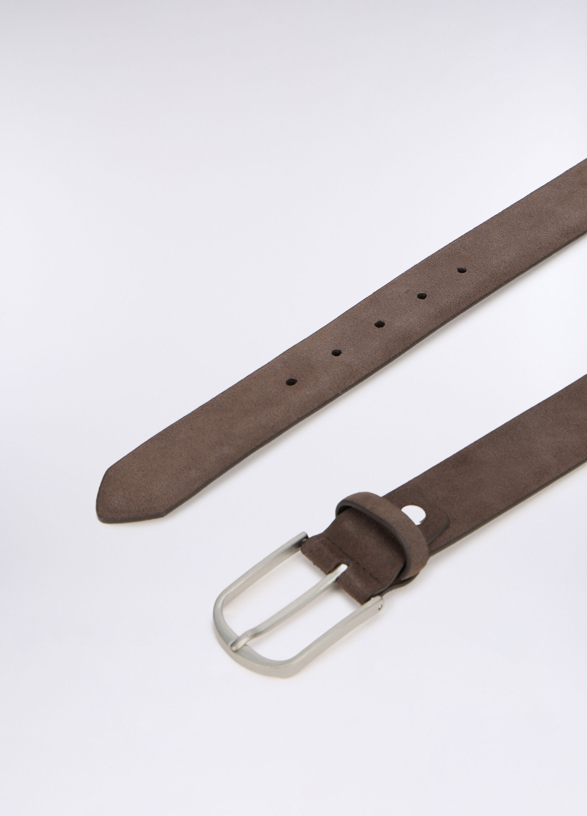 Cintura in suede con fibbia ovale uomo_1