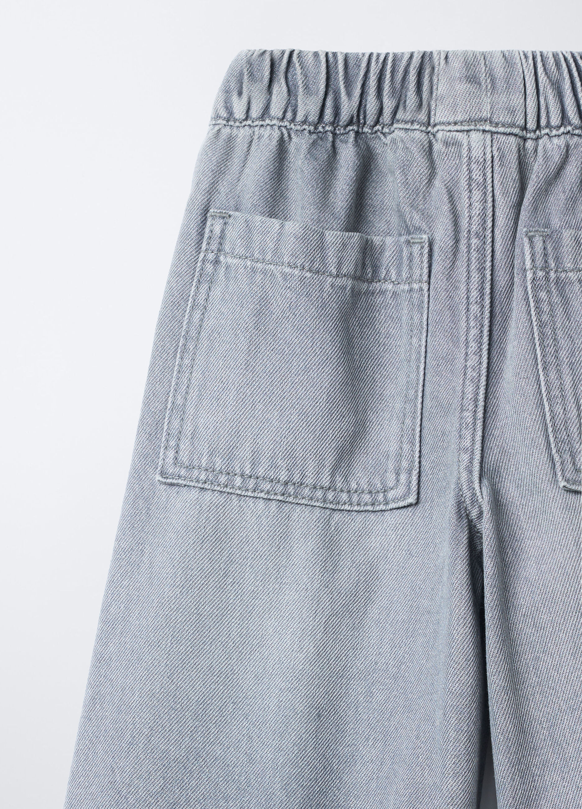Treggings in denim di puro cotone Wide Leg bambina_2