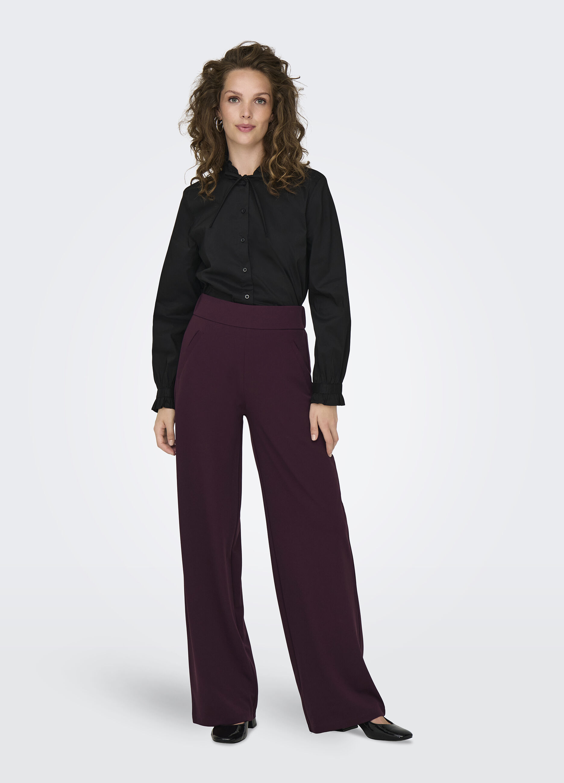 Pantaloni wide leg fit_0