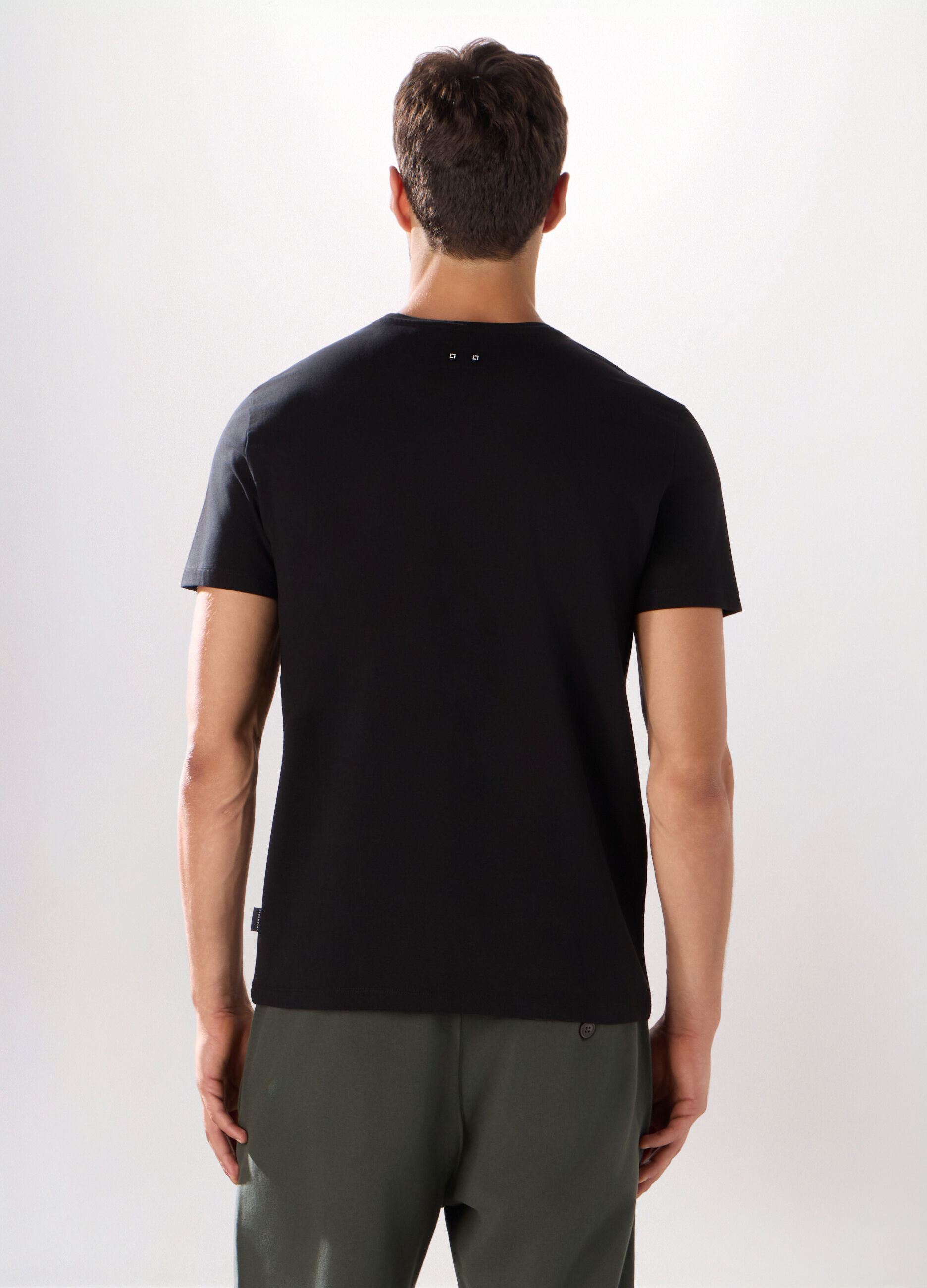 T-shirt in cotone stretch uomo_1