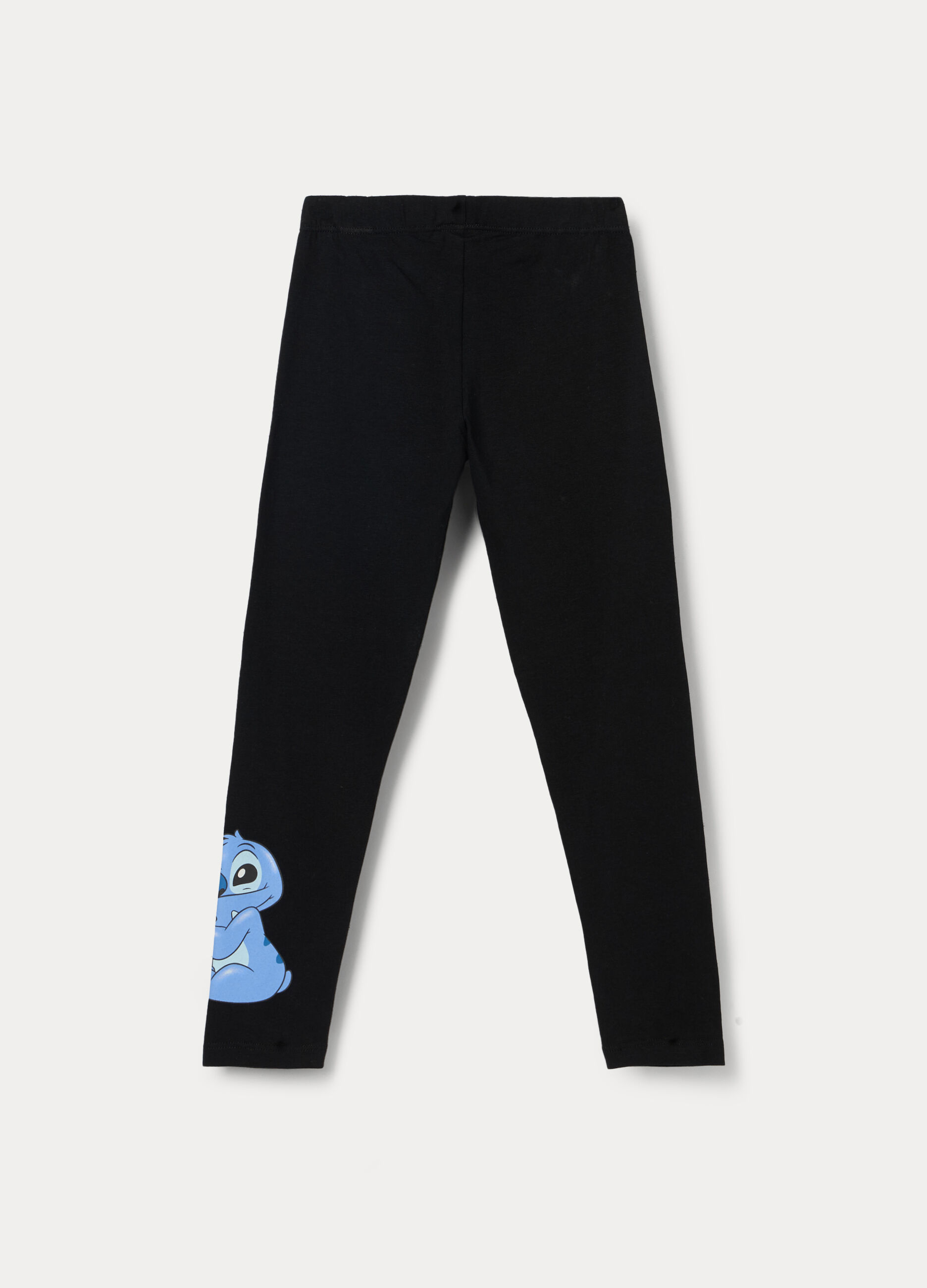 Leggings Stitch in jersey di cotone stretch bambina_1
