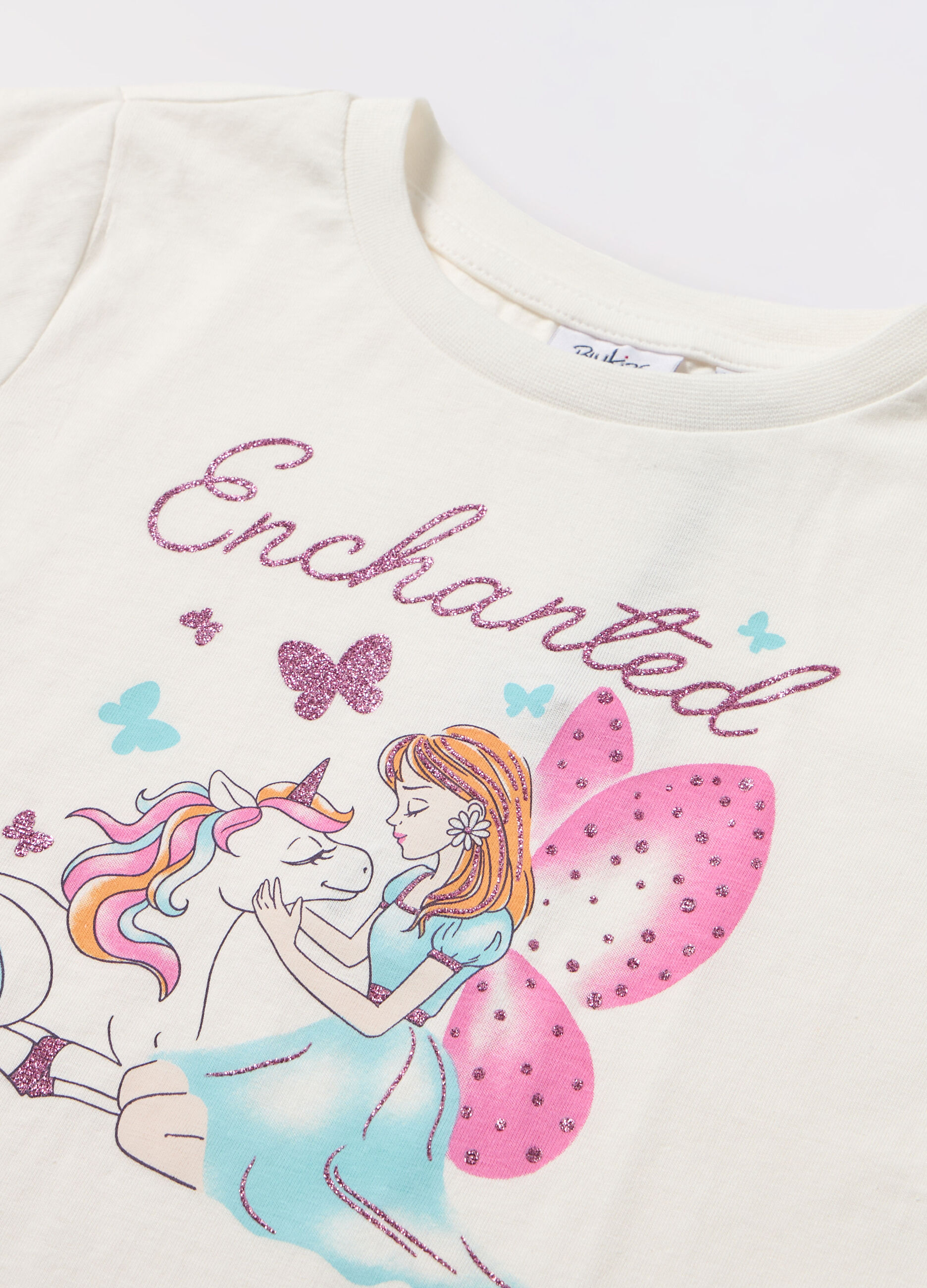 T-shirt in jersey di puro cotone bambina_1