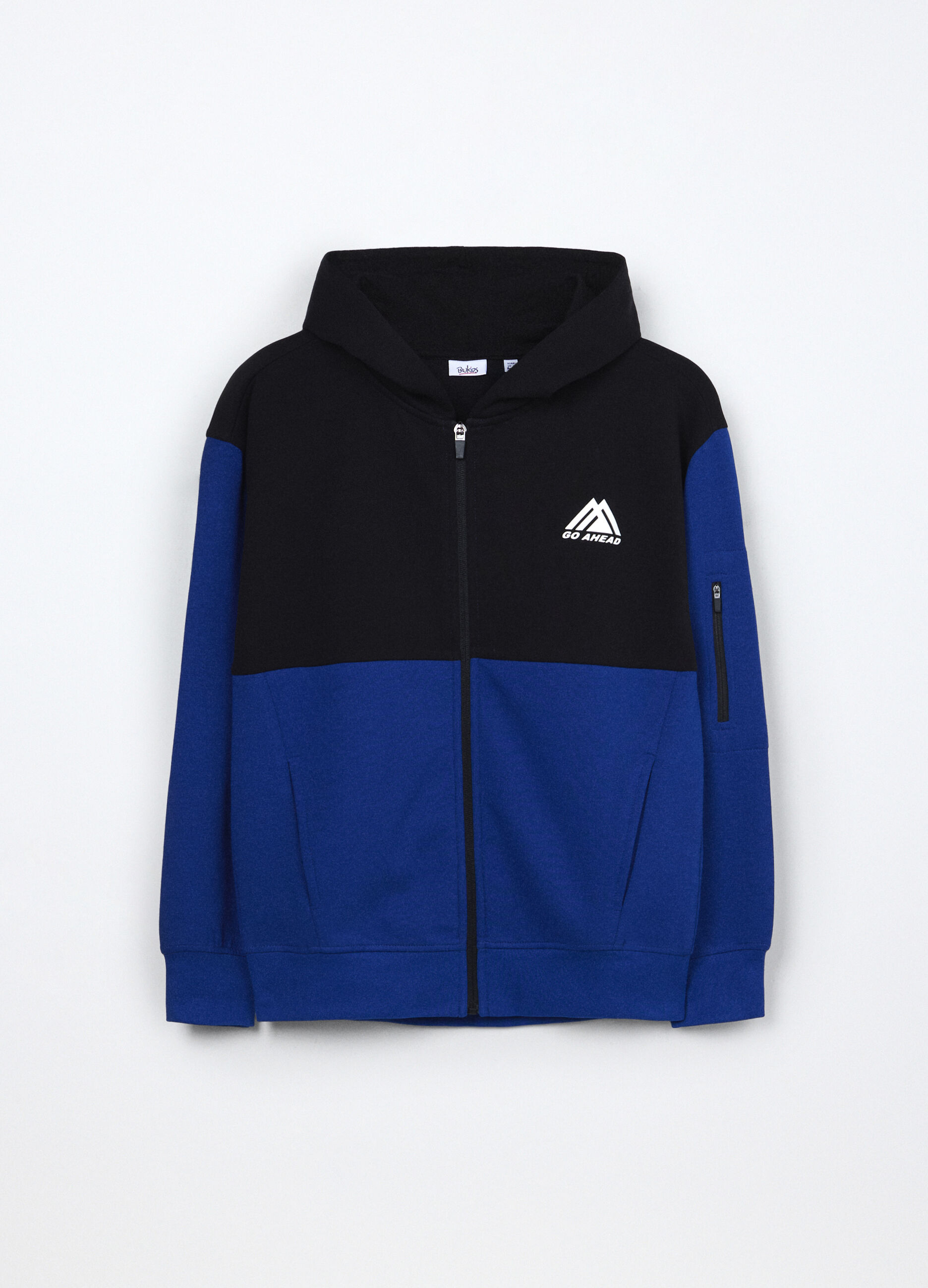 Felpa full zip misto cotone ragazzo_0