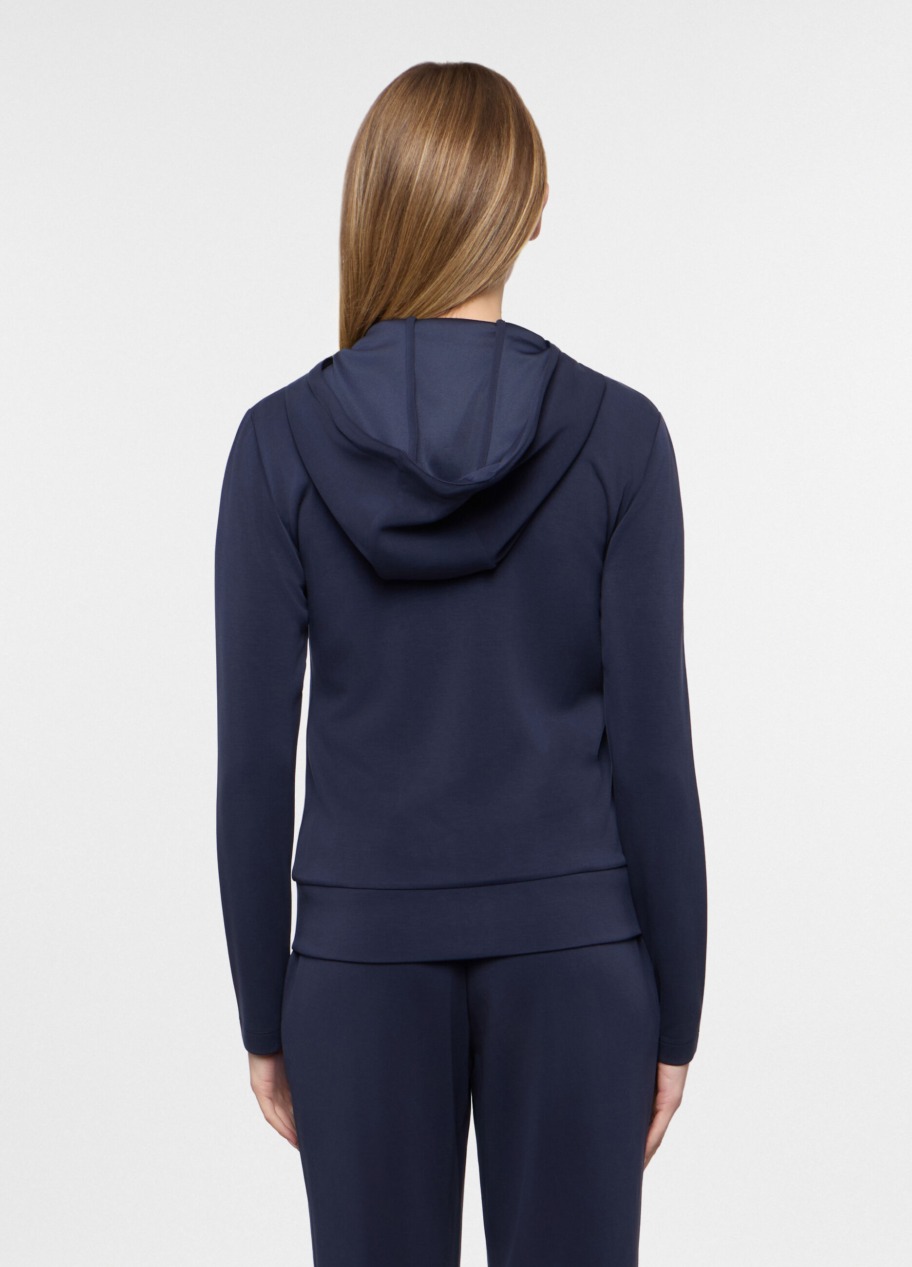 Felpa stretch con cappuccio Holistic donna_1