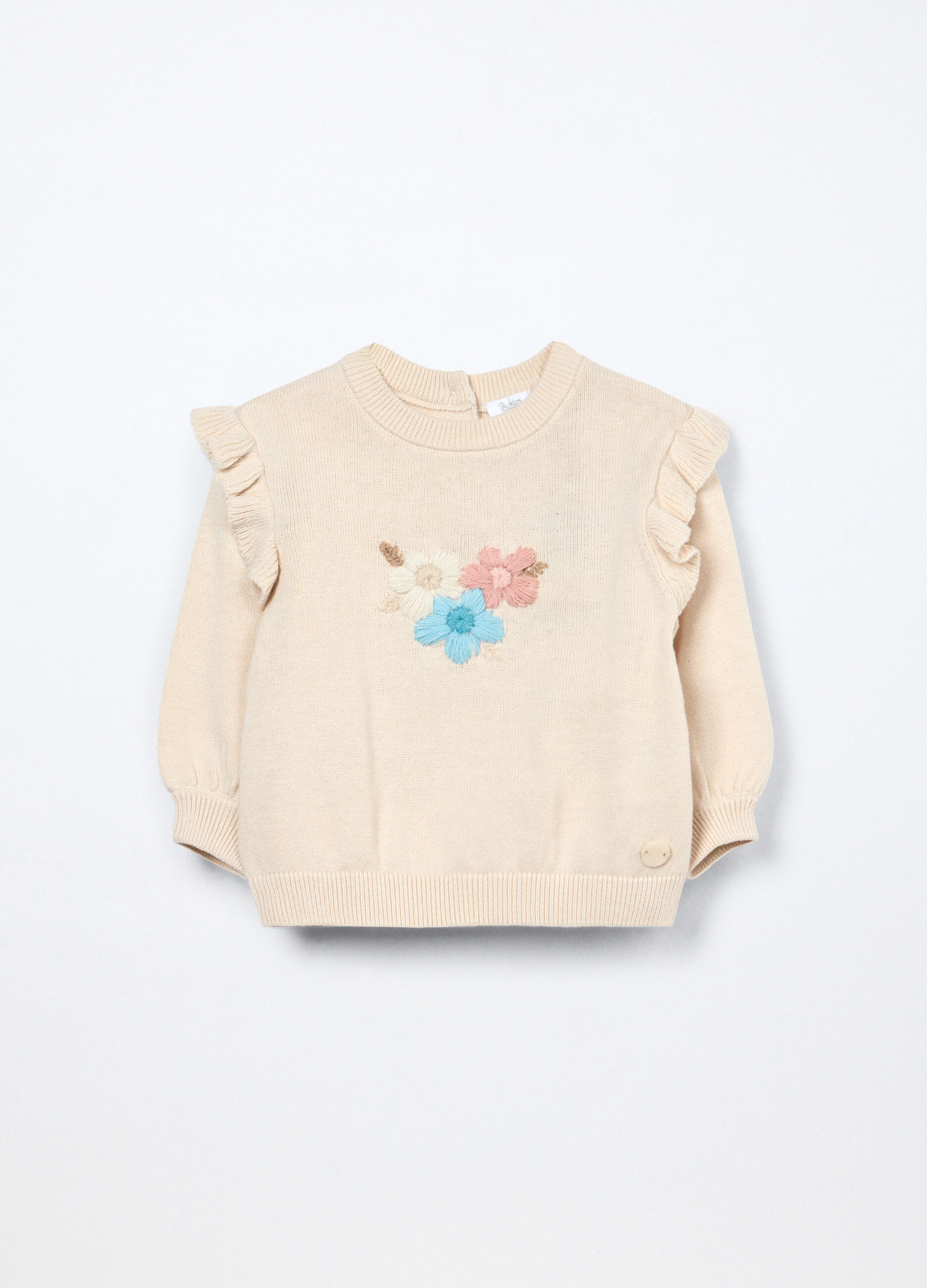 Girocollo tricot in puro cotone neonata_0