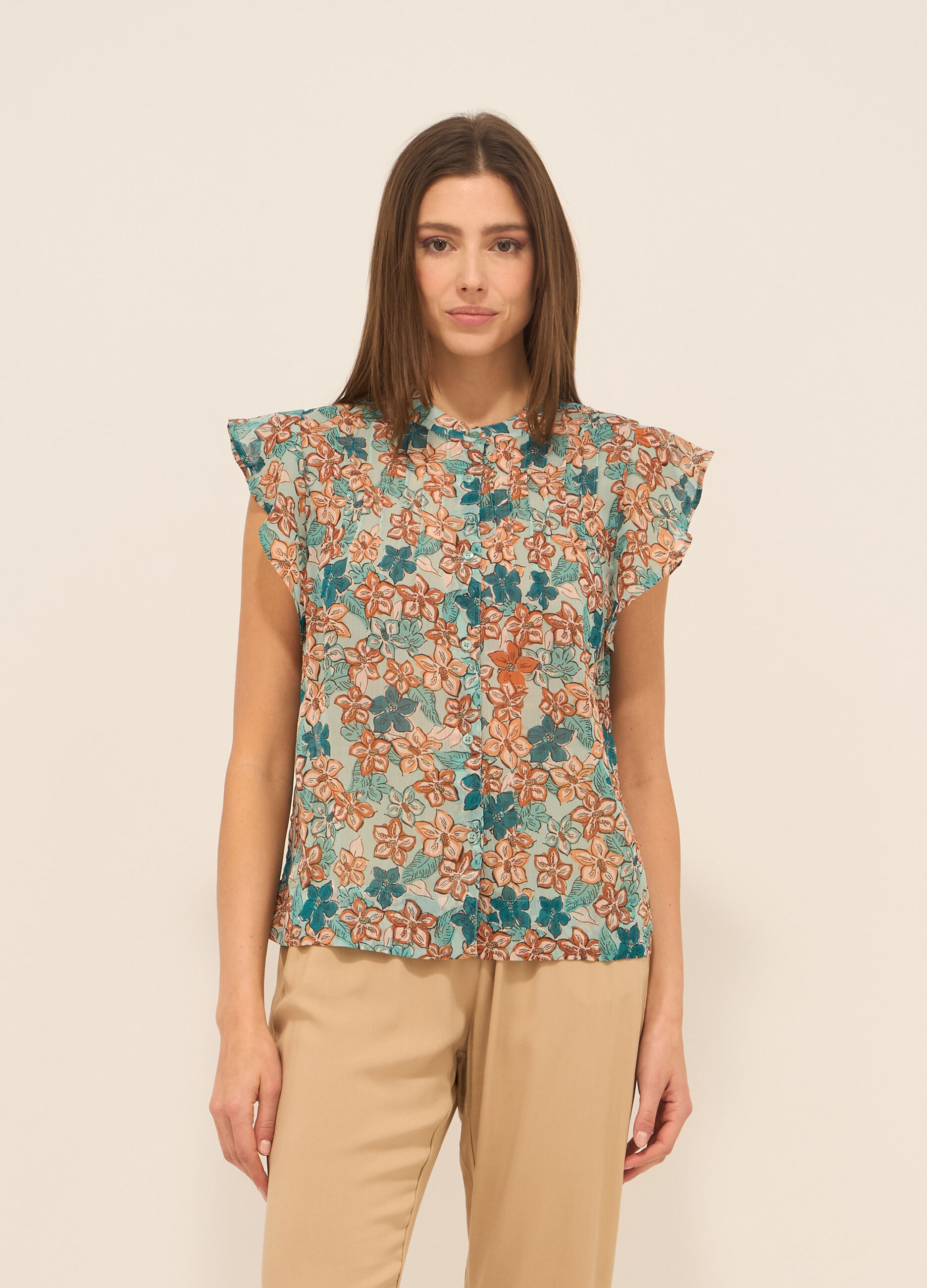 Blusa con stampa donna_0