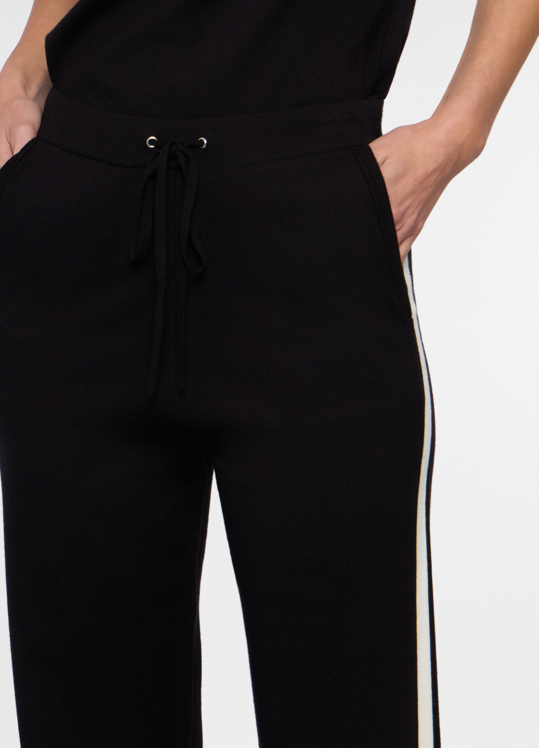 Pantaloni confort fit in punto Milano stretch donna_2