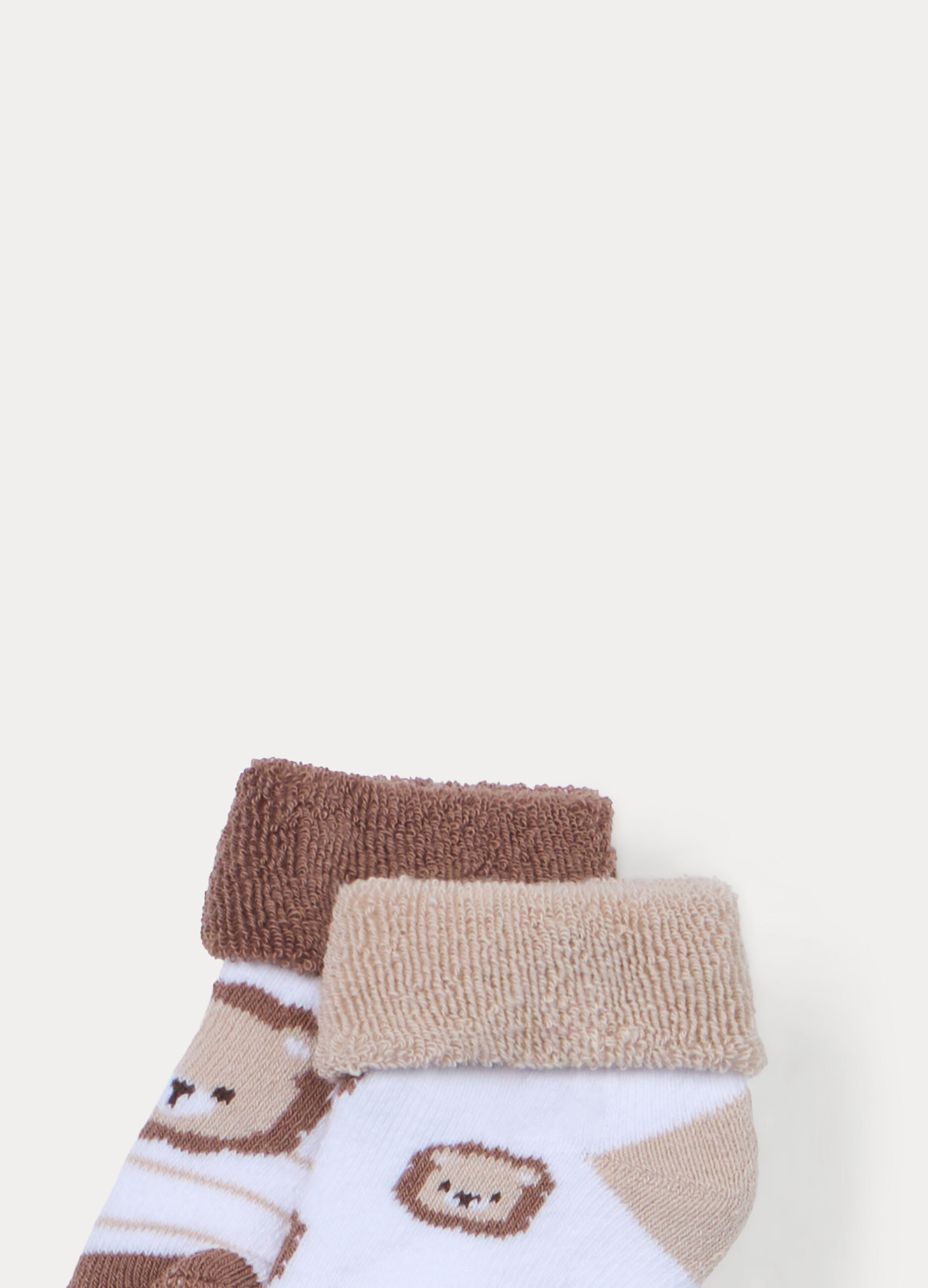 Pack 2 calzini in spugna di cotone stretch neonato_2