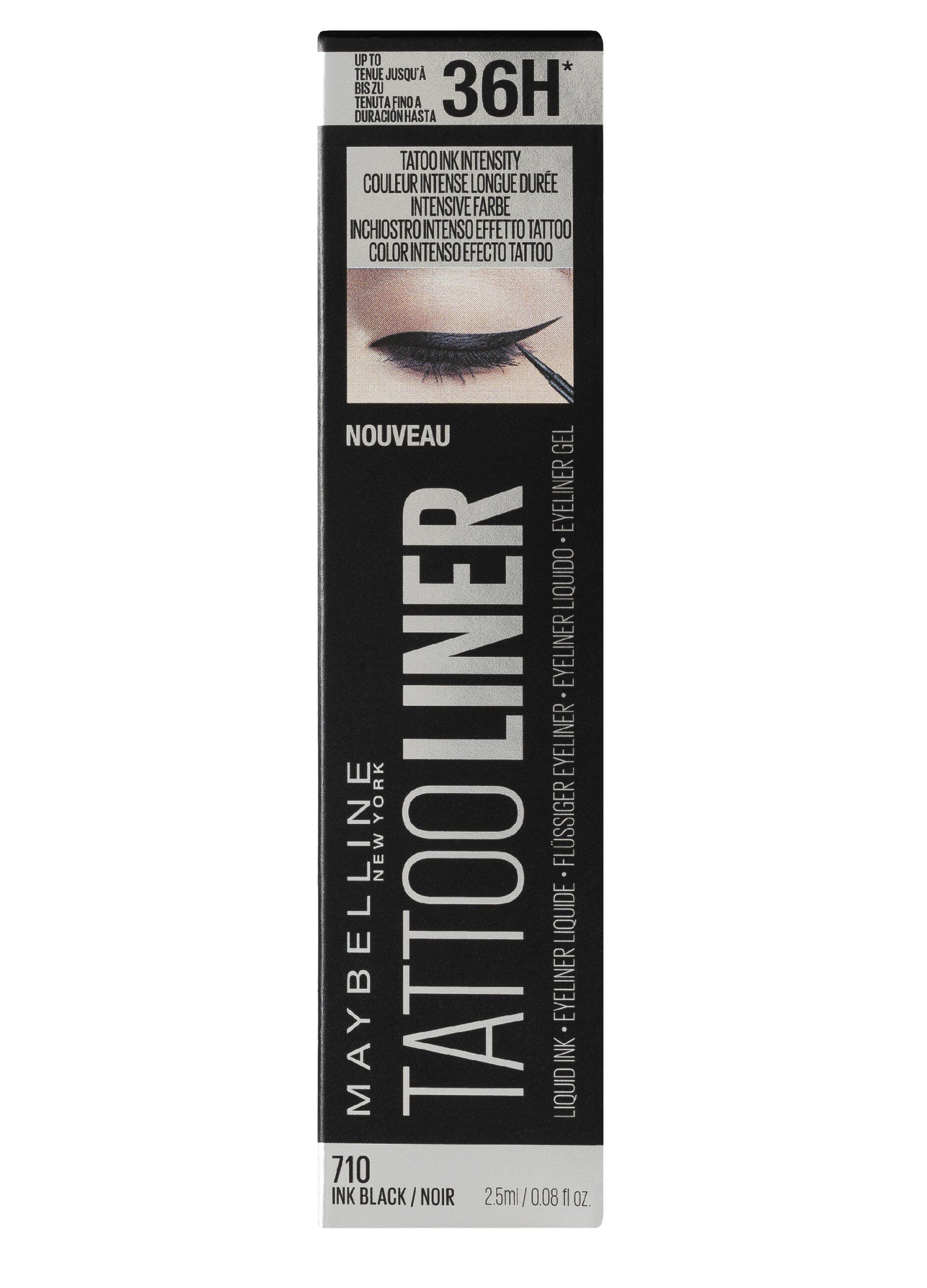 Maybelline New York Eyeliner Tattoo Liner Liquid Ink, A Lunga Tenuta, Nero._1