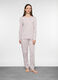 Set pigiama lungo in jersey di puro cotone donna_0