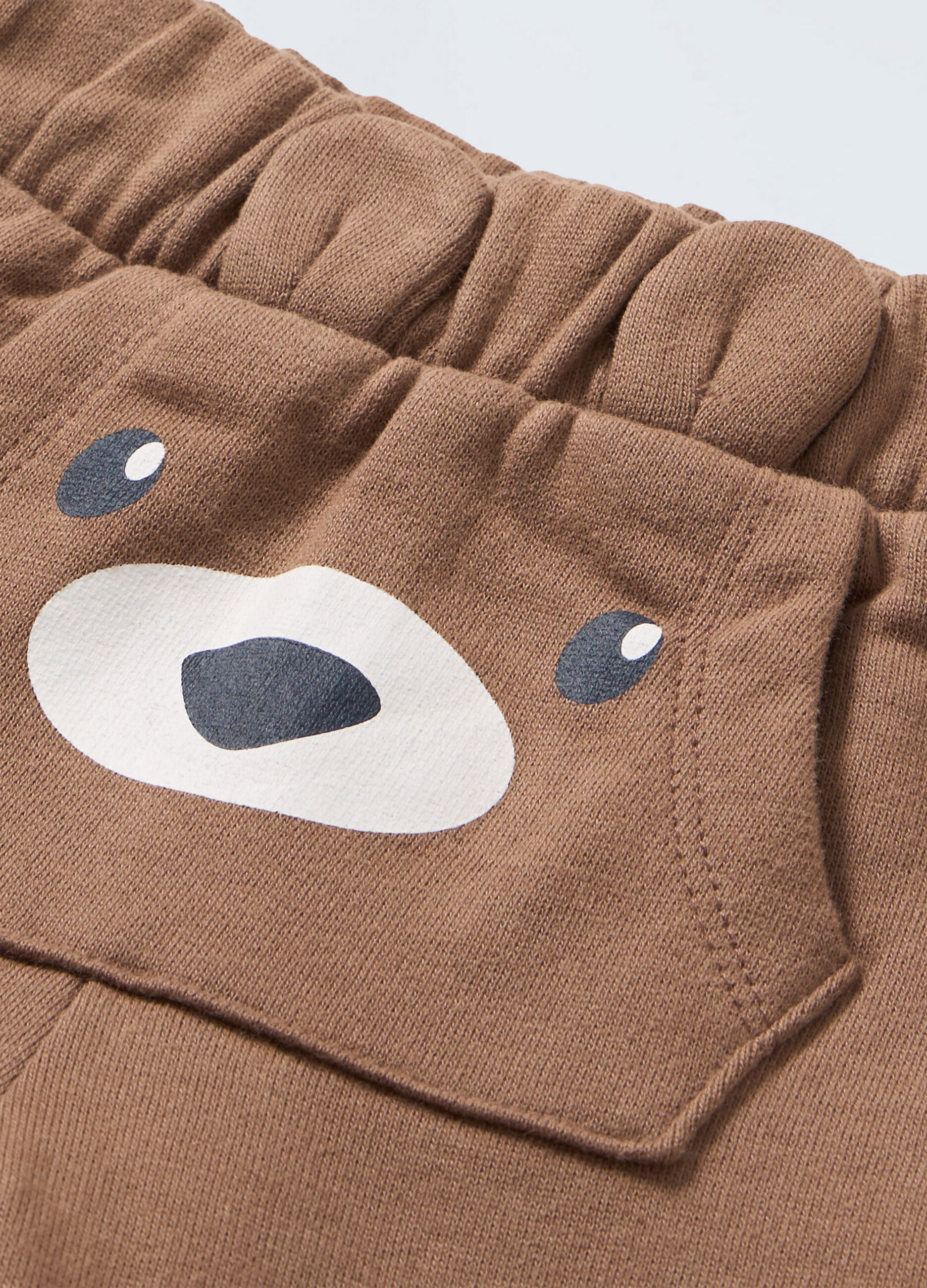 Jogger in puro cotone fleece neonato_1