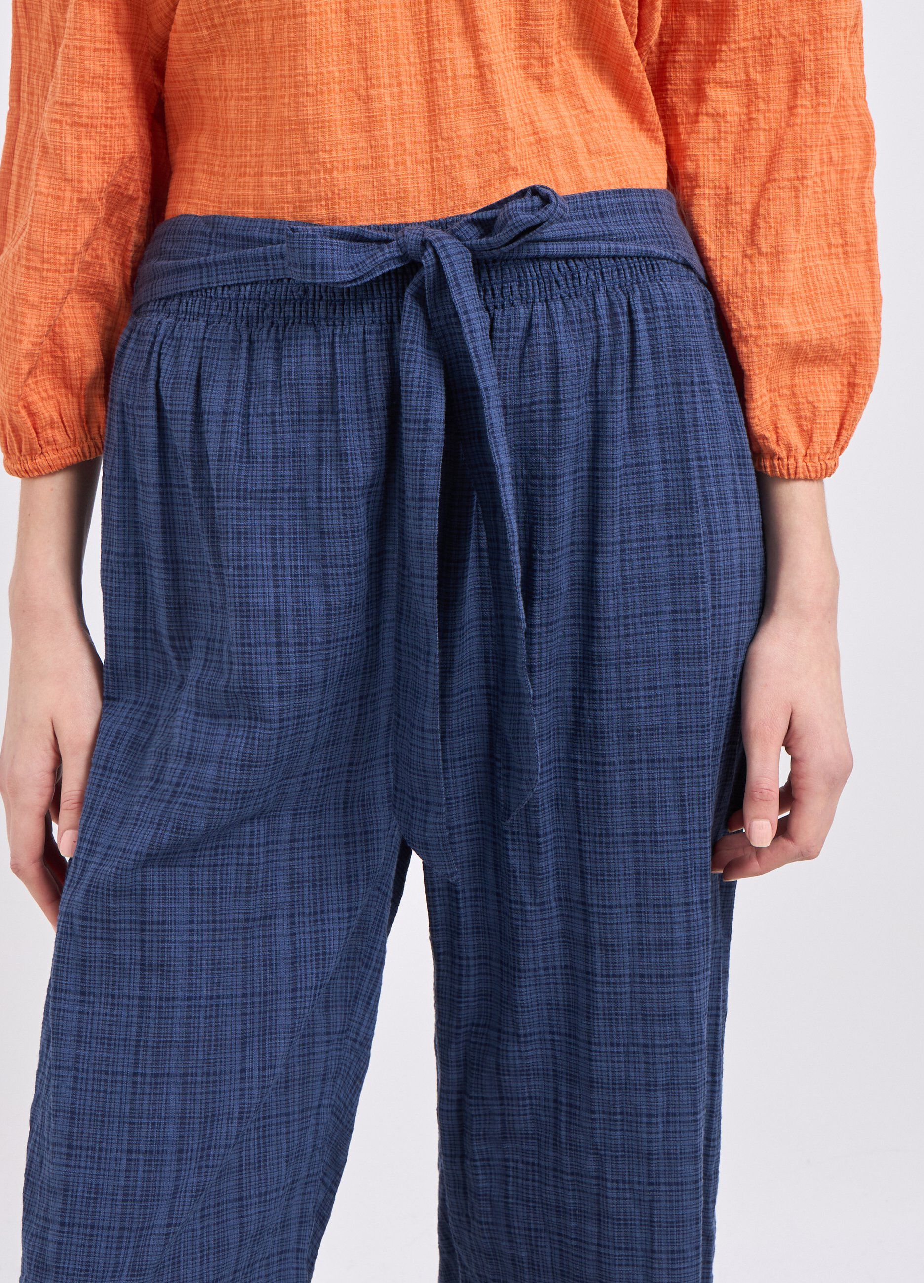 Culotte wide leg in cotone donna_2