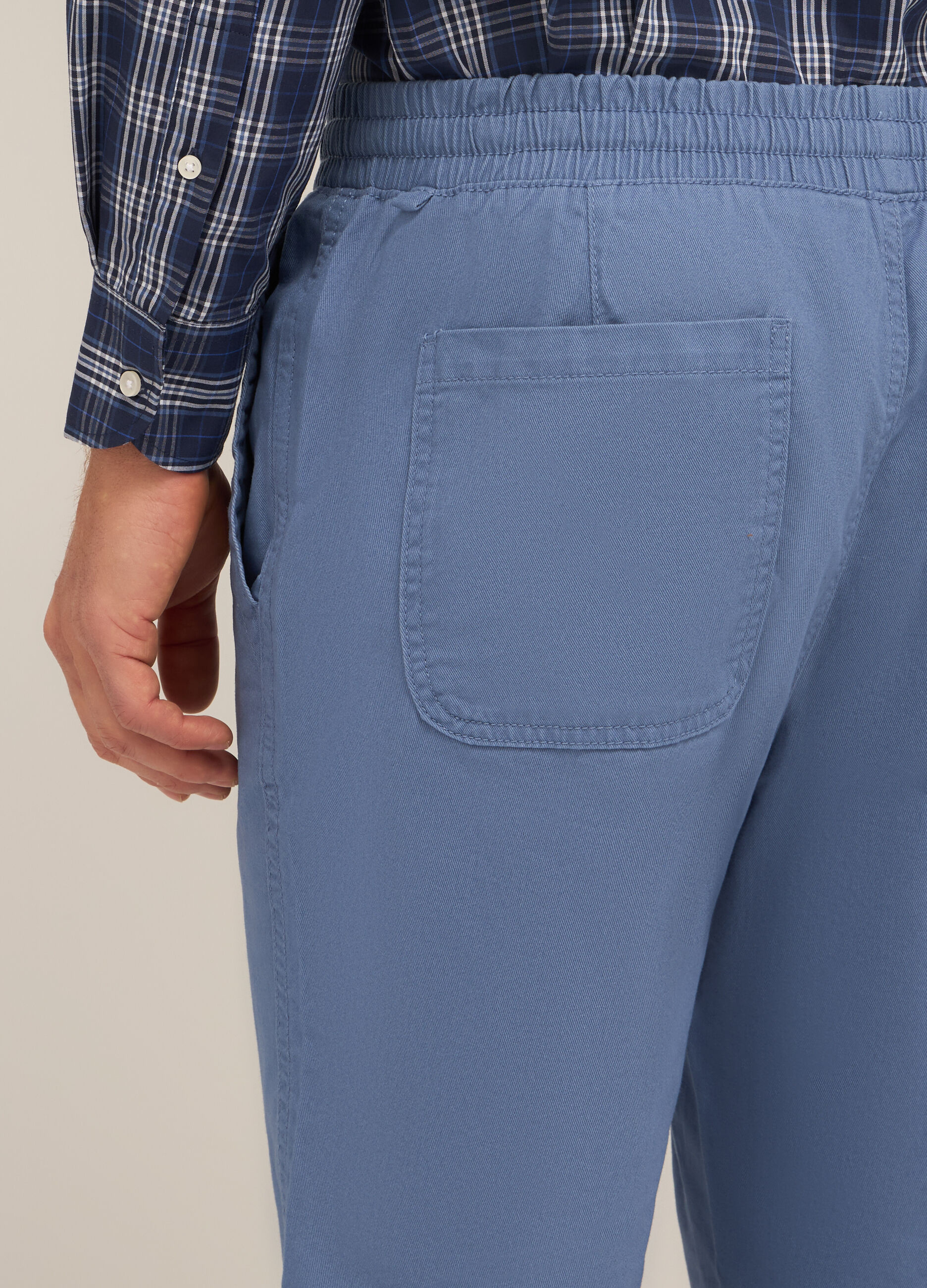Pantaloni chino in twill di puro cotone uomo_2