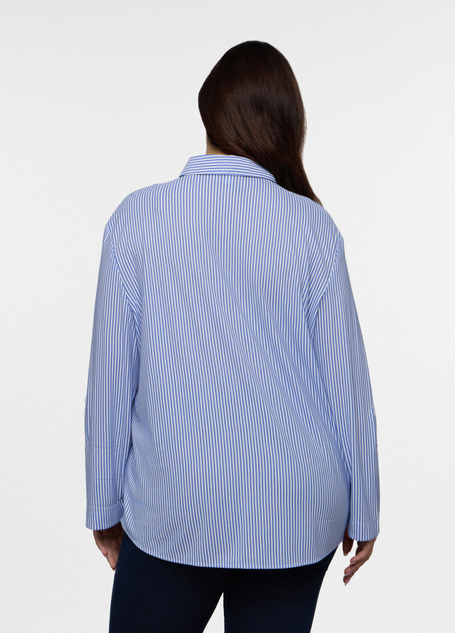 Camicia Fit Regular con colletto alla francese misto viscosa donna curvy_1