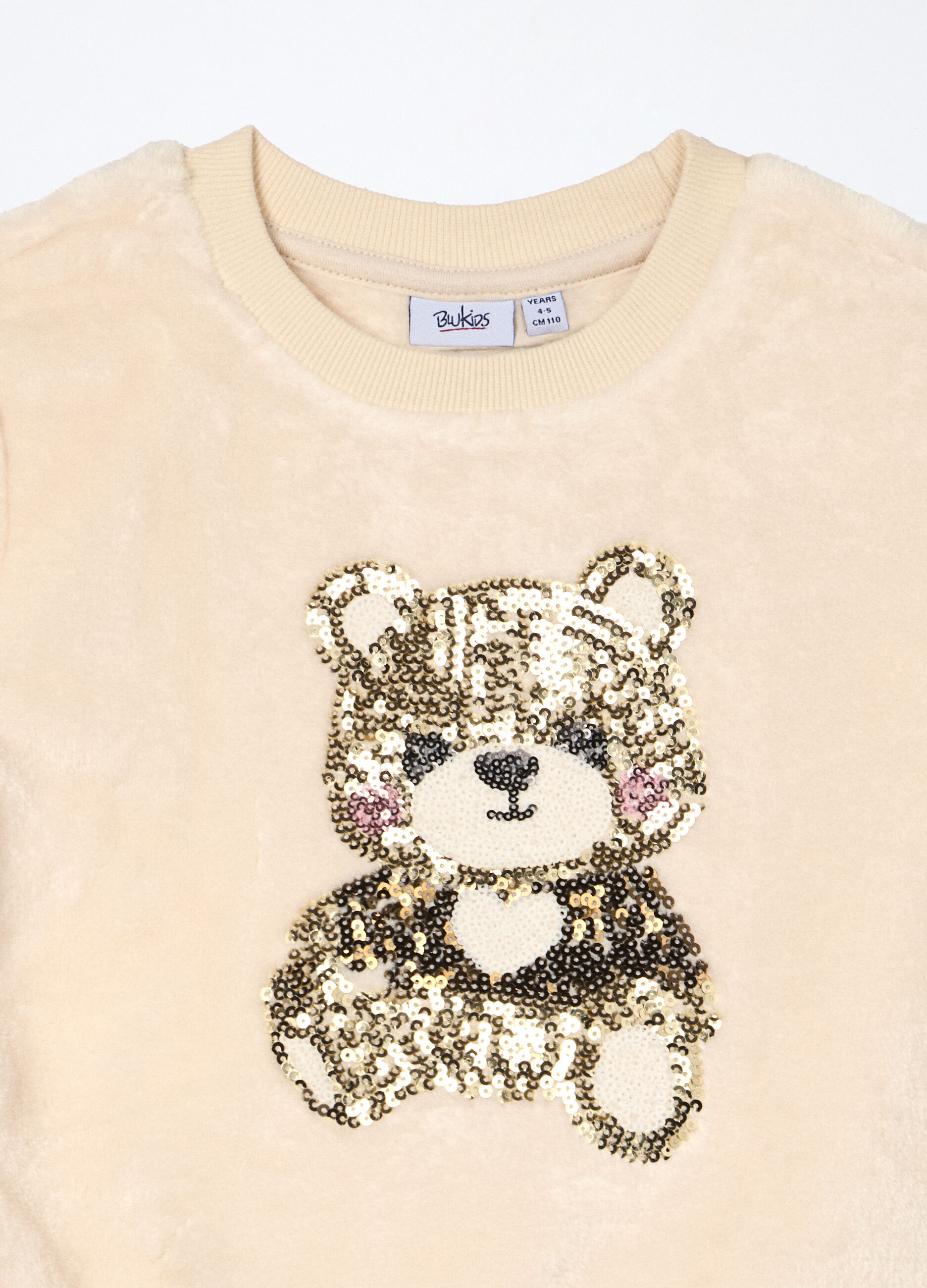 Felpa in pile con paillettes bambina_2