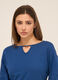 T-shirt smanicata in jersey di puro cotone donna_2