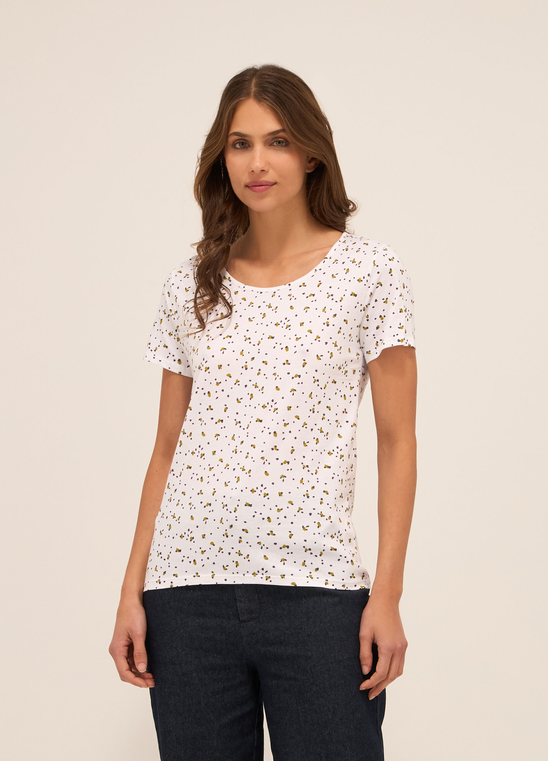T-shirt in puro cotone donna_0