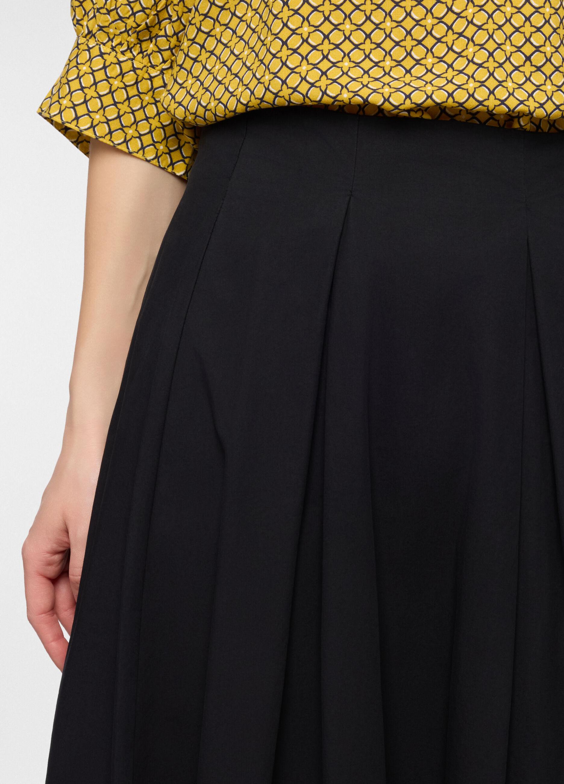 Gonna lunga in popeline di puro cotone donna_2