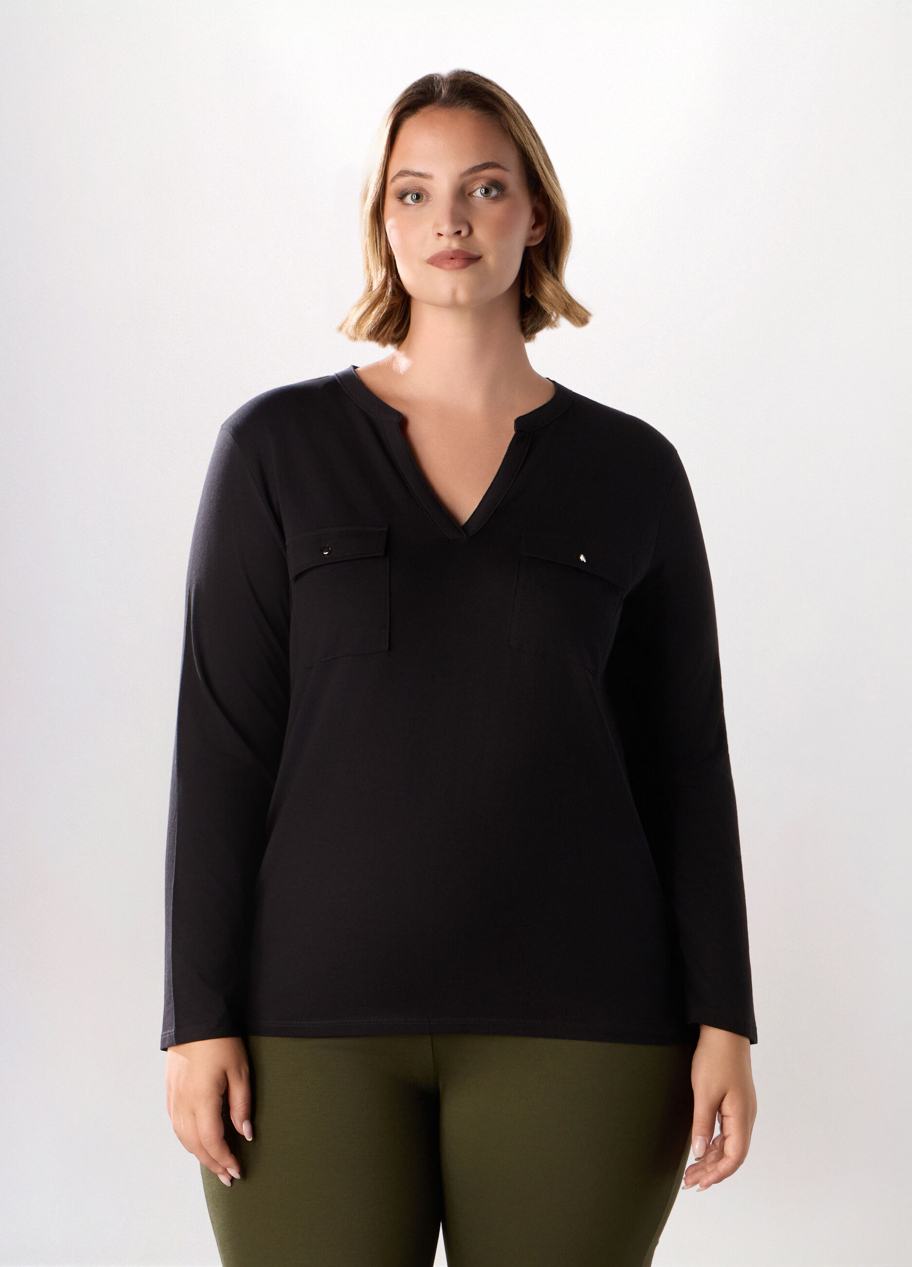 T-shirt in jersey di puro cotone donna curvy_0