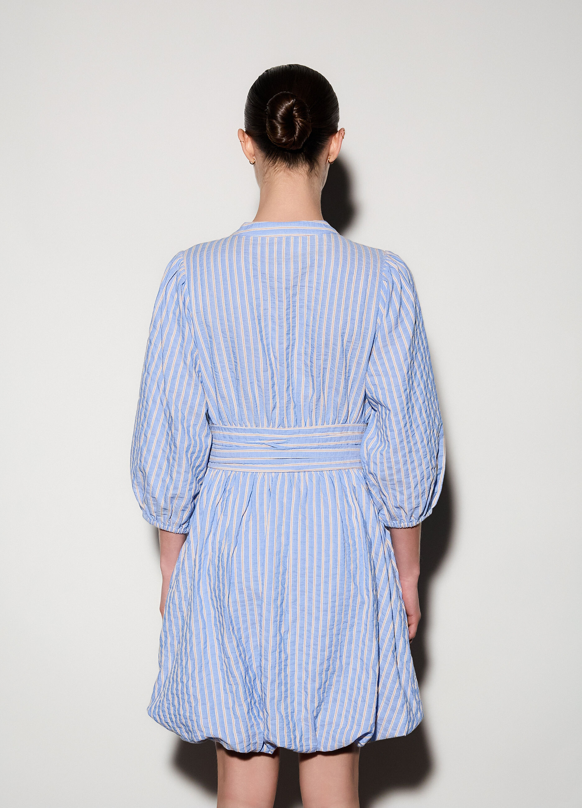 Abito corto regular fit in puro cotone donna_2