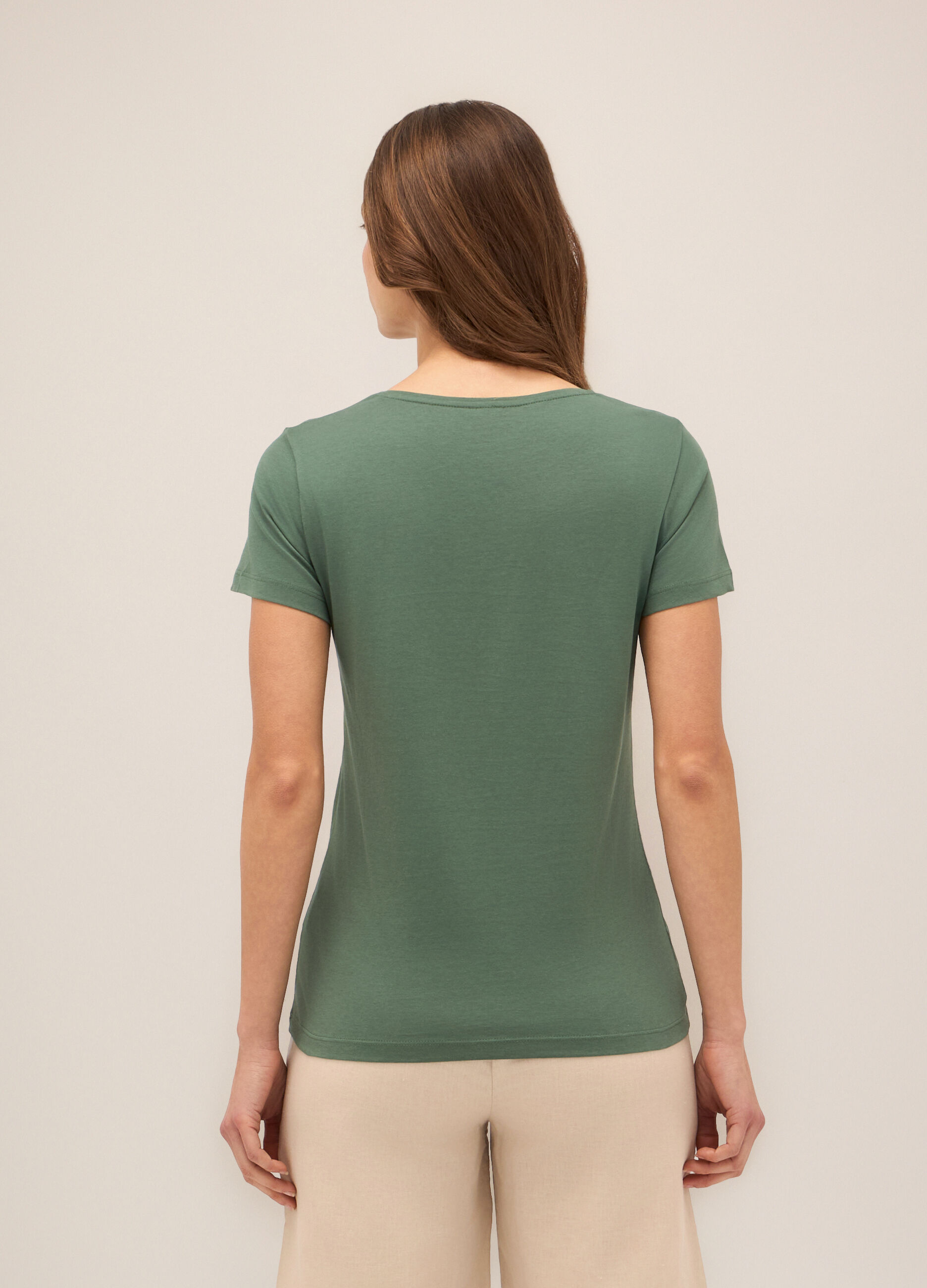 T-shirt in puro cotone donna_1
