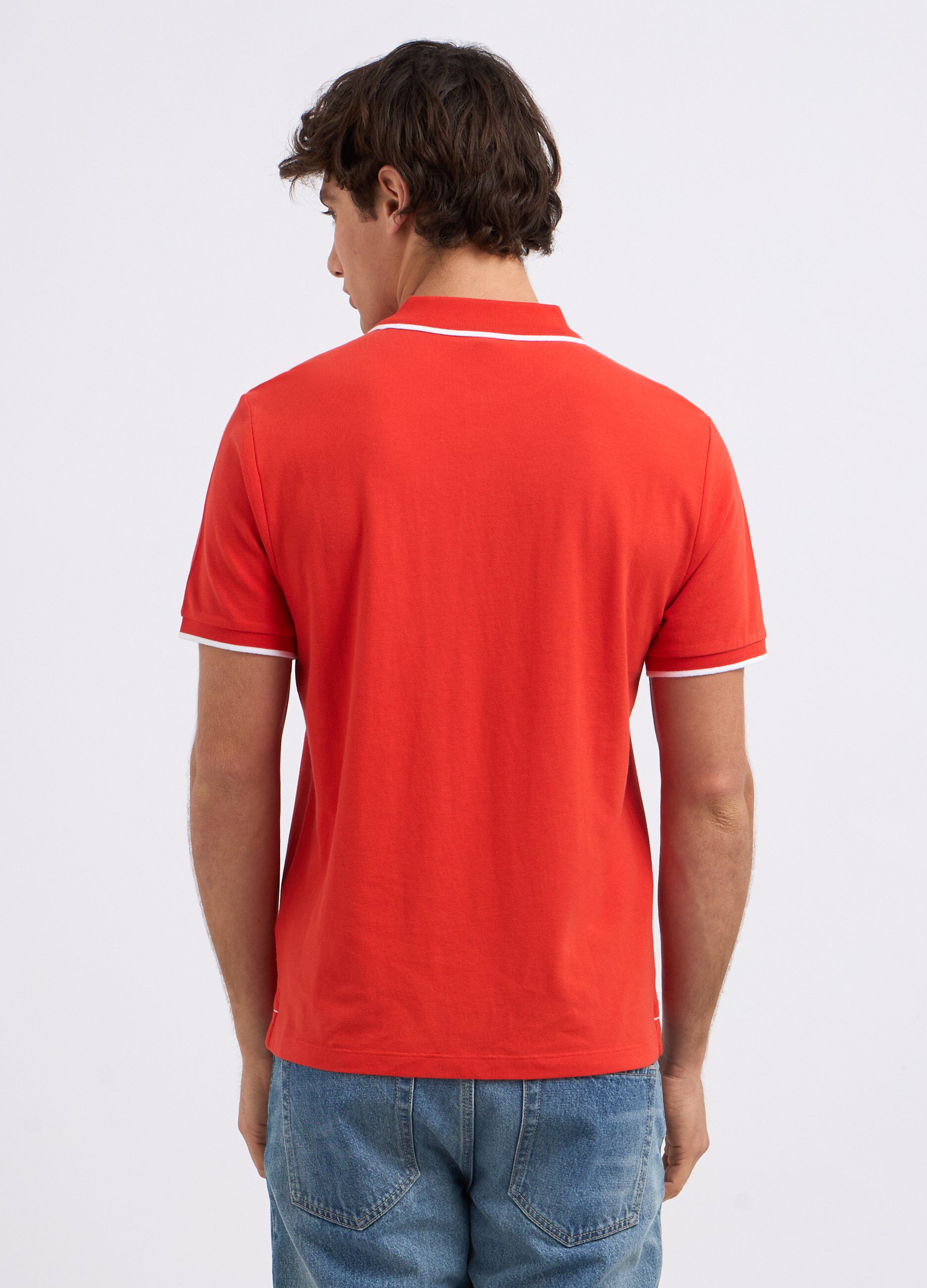 Polo in puro cotone a maniche corte uomo_1