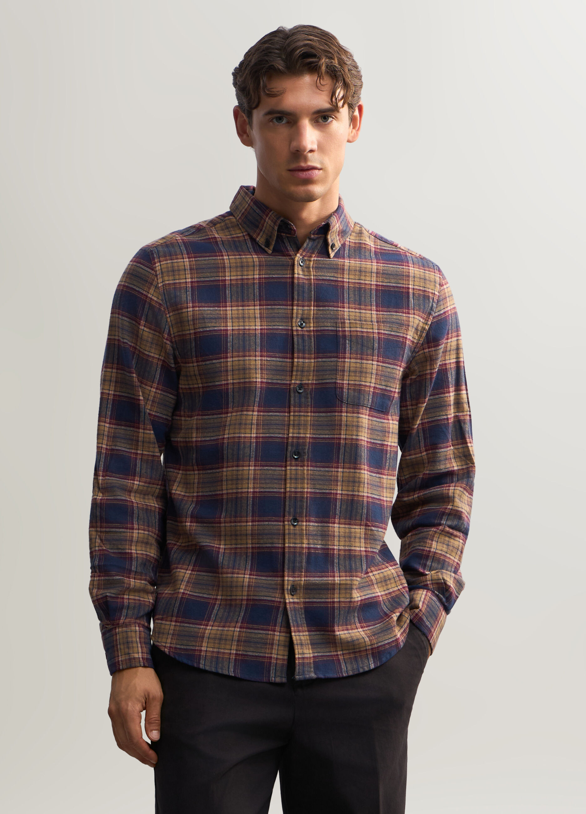 Camicia tartan in flanella uomo_0