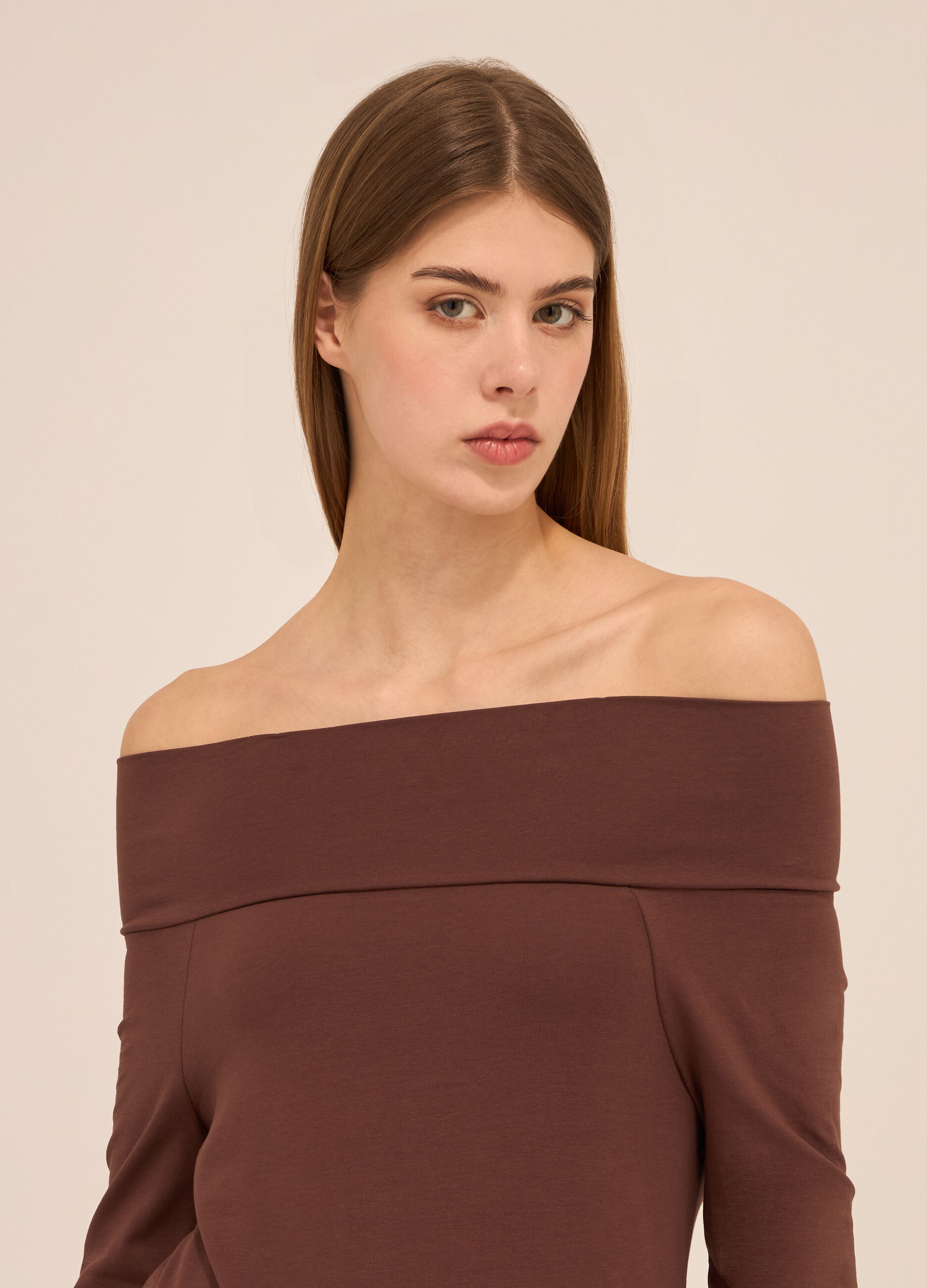 T-shirt in cotone stretch donna_2