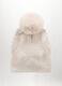 Berretto tricot con pon pom donna_0