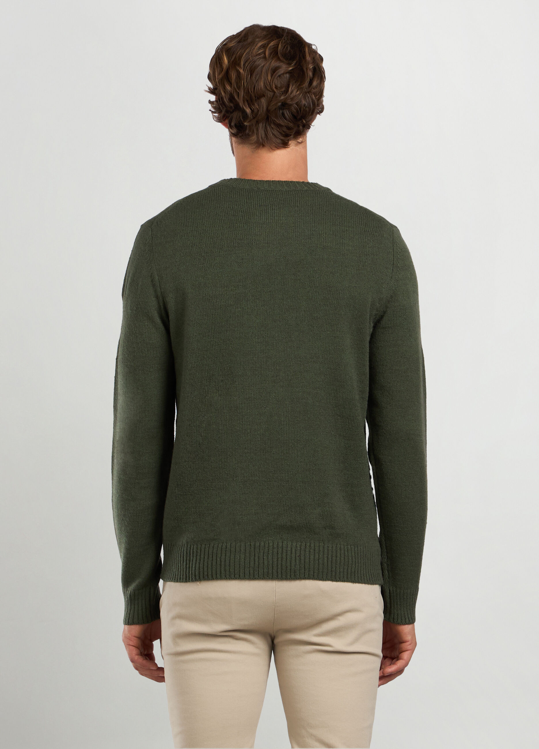 Maglione girocollo maglia rasata uomo_1