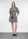 Abito corto a balze fitted in puro cotone donna_0