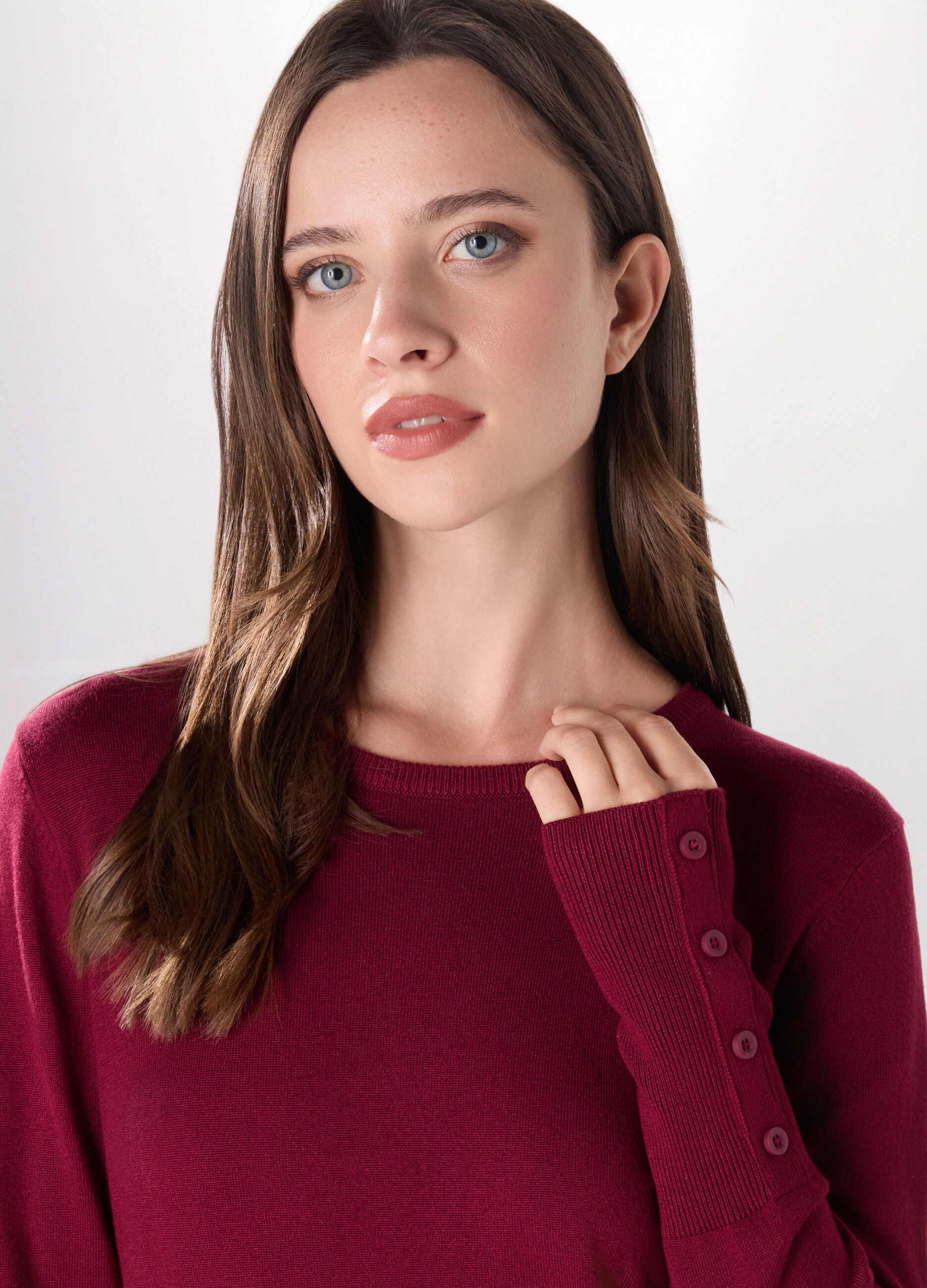 Pullover misto viscosa donna_2