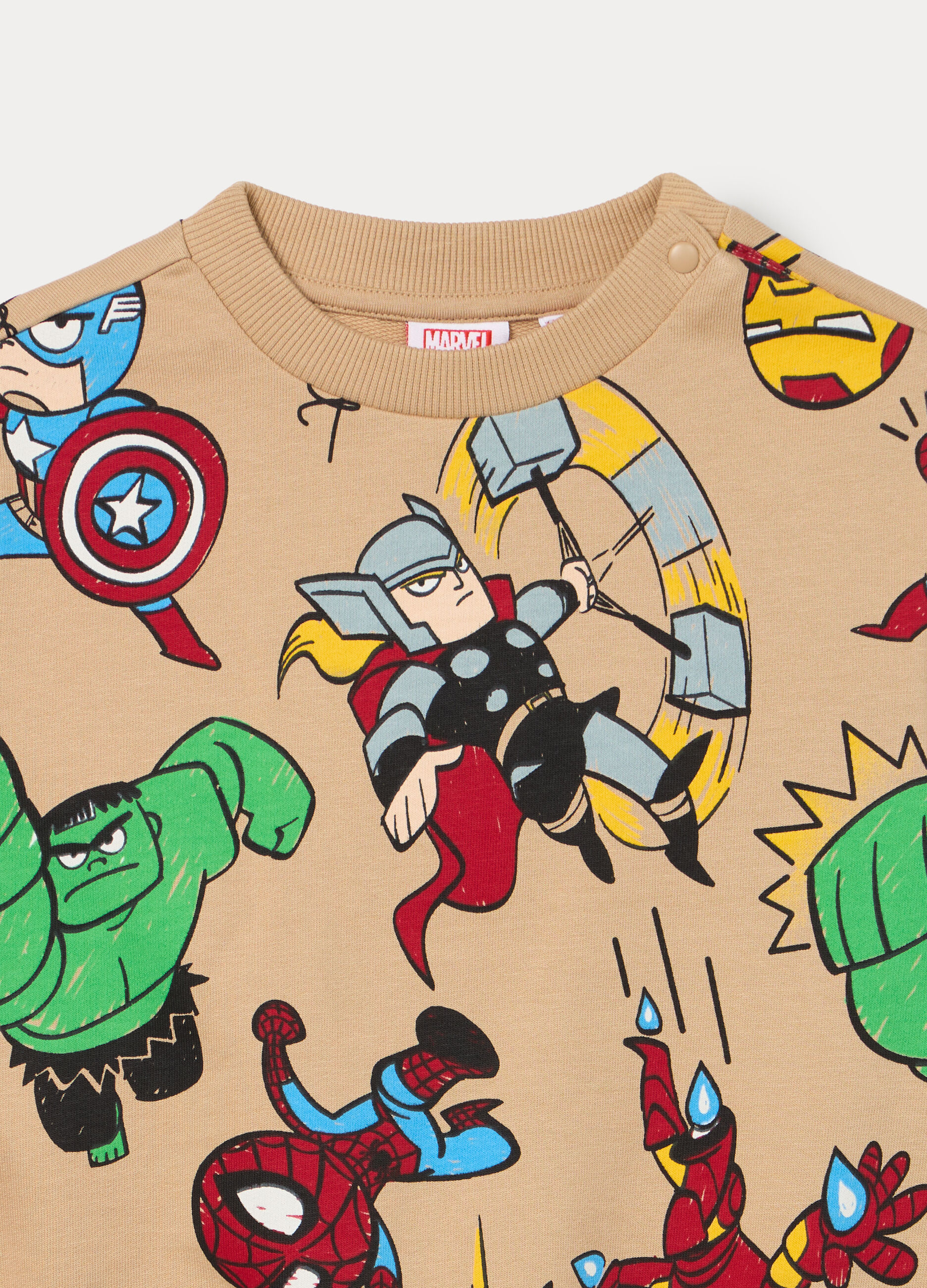 Felpa Marvel in french terry di puro cotone bimba_2