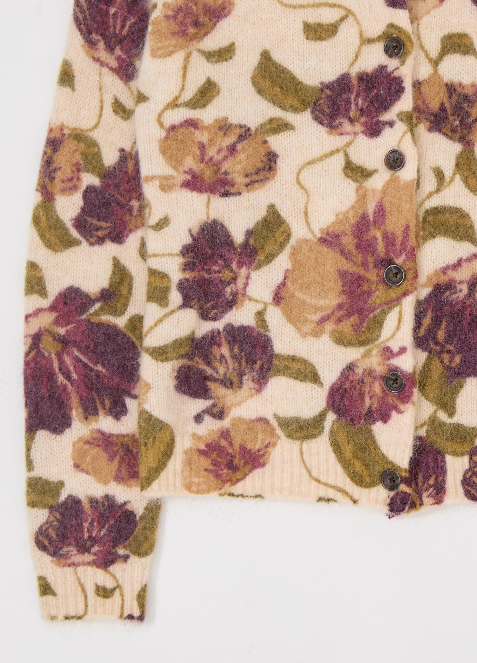 Cardigan in misto lana e mohair donna_6