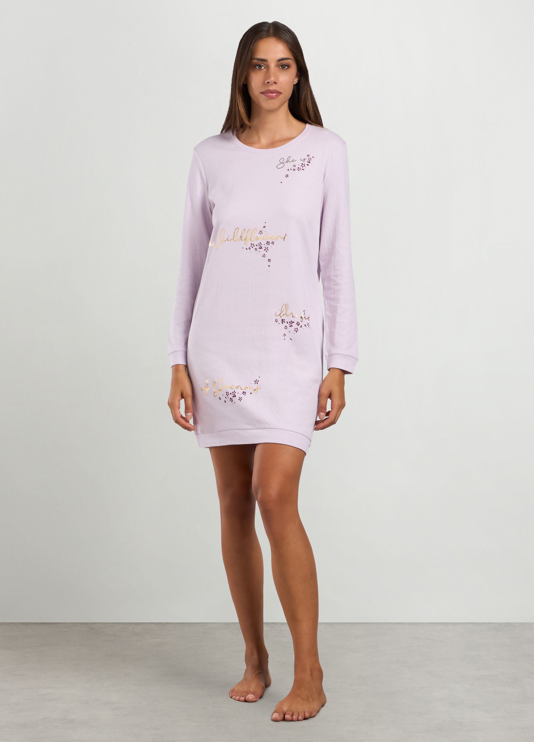 Camicia da notte in puro cotone donna