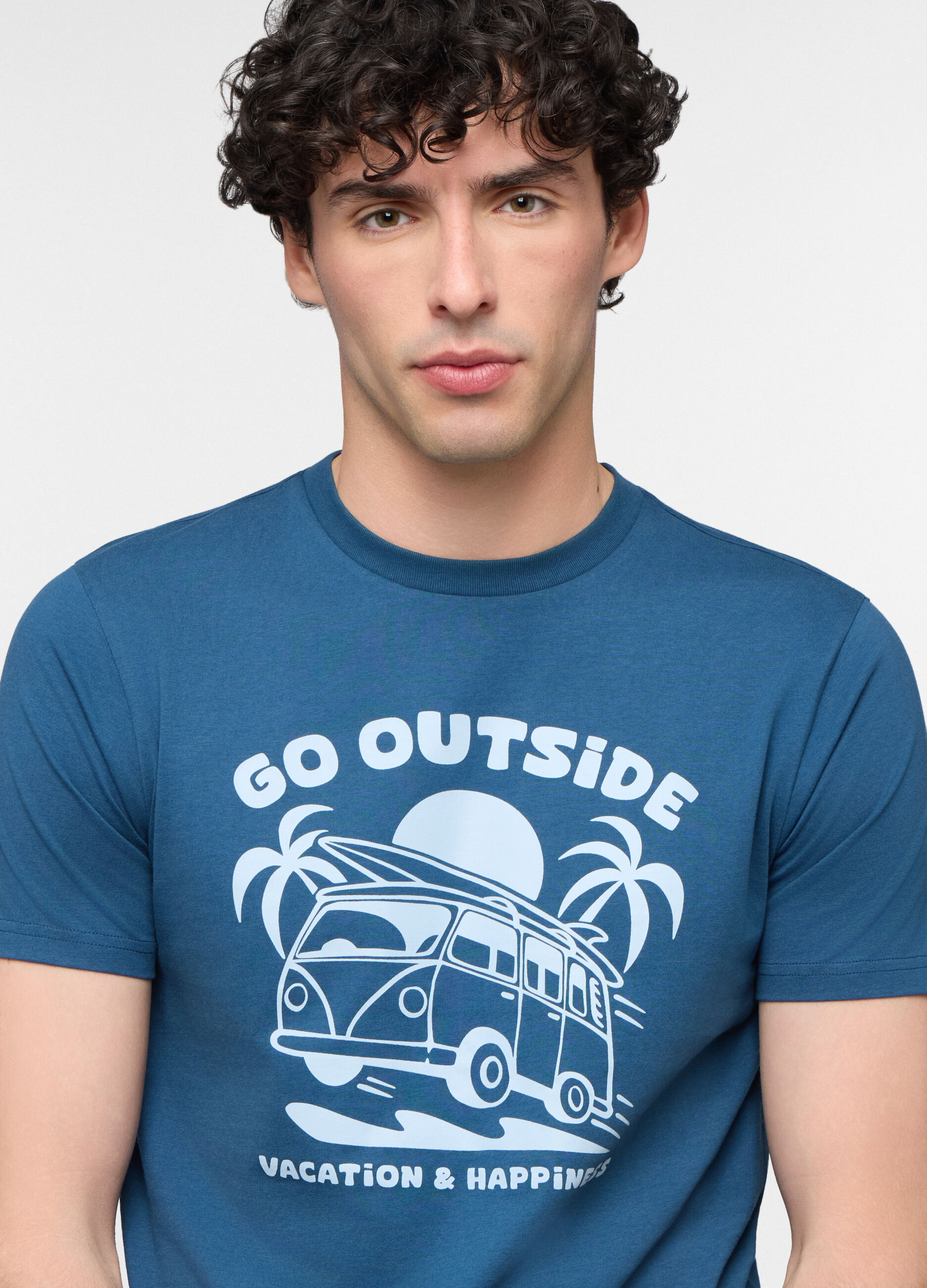 T-shirt in jersey di cotone con stampa uomo_2