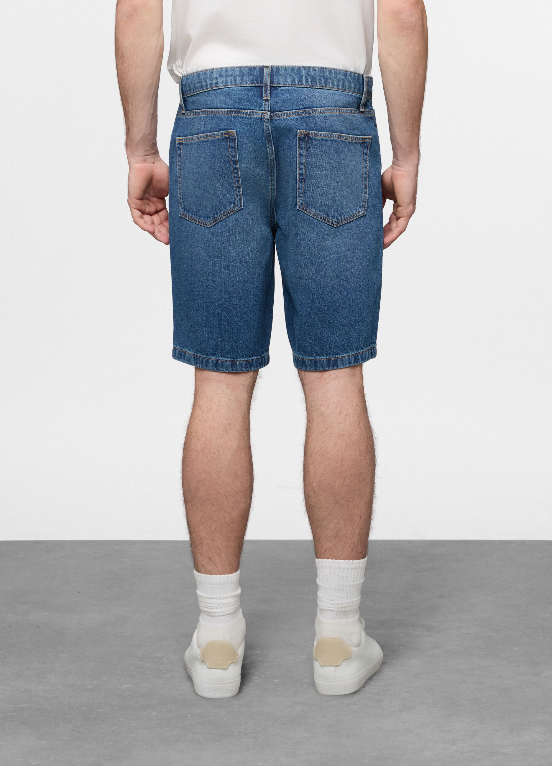 Short in denim di cotone uomo_2